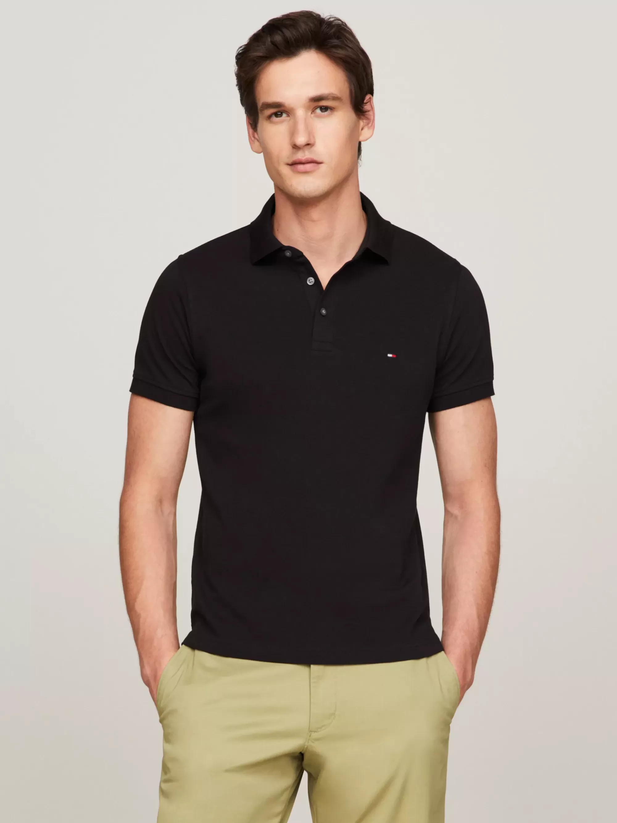 Polo's*Tommy Hilfiger 1985 Slim Fit Polo BLACK