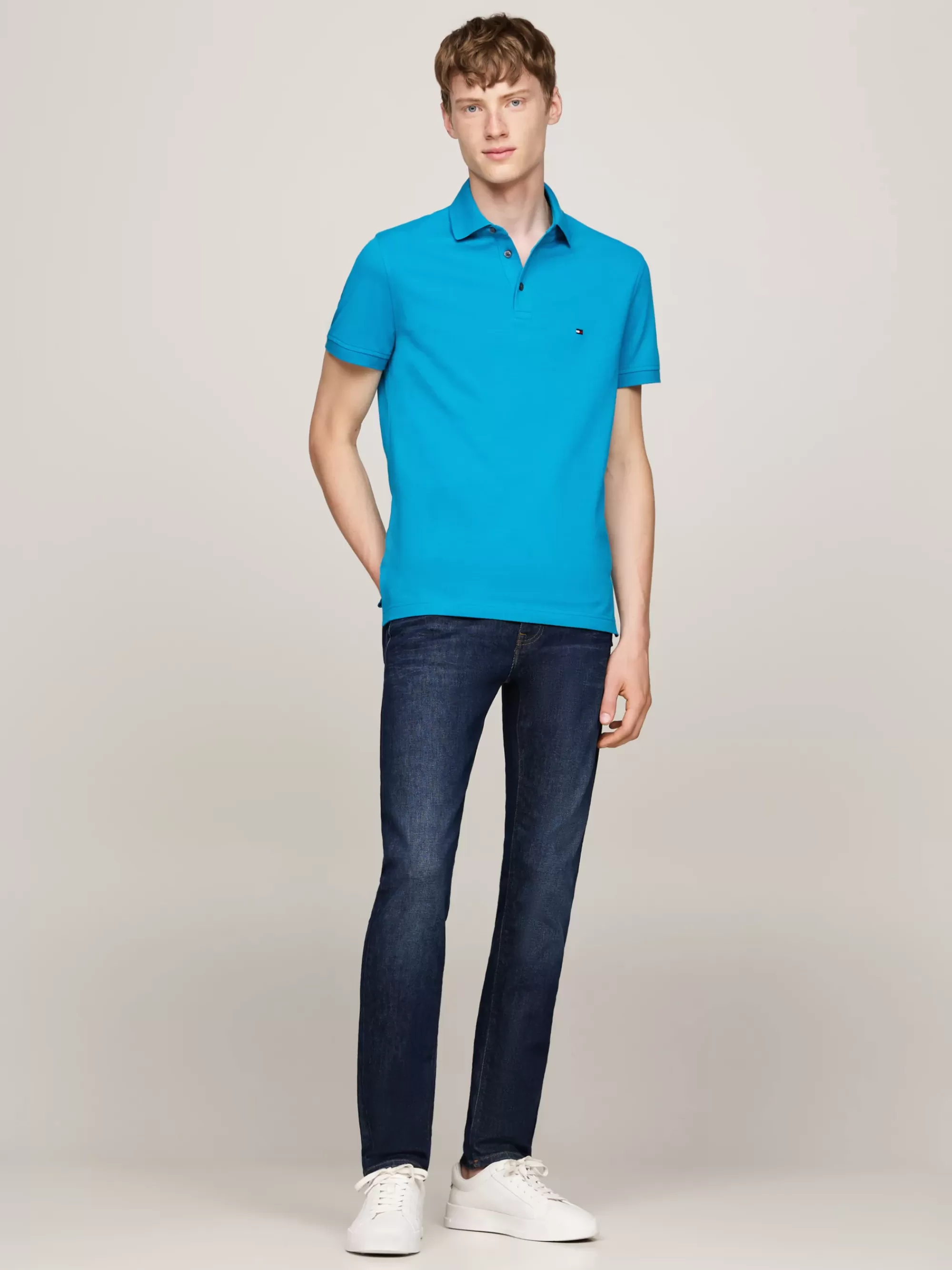 Polo's*Tommy Hilfiger 1985 Slim Fit Polo SURF BLUE