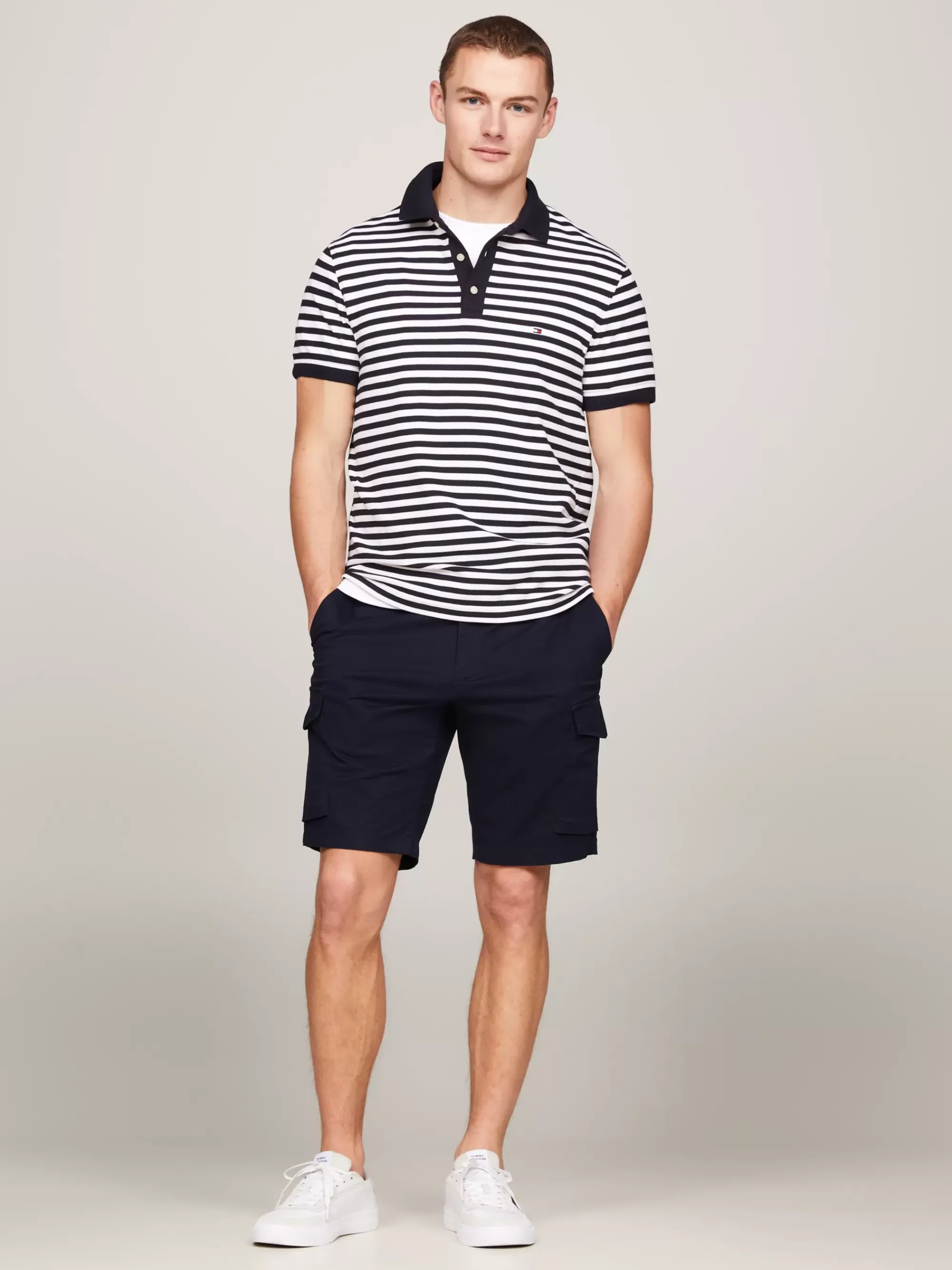 Polo's*Tommy Hilfiger 1985 Slim Fit Polo DESERT SKY/WHITE
