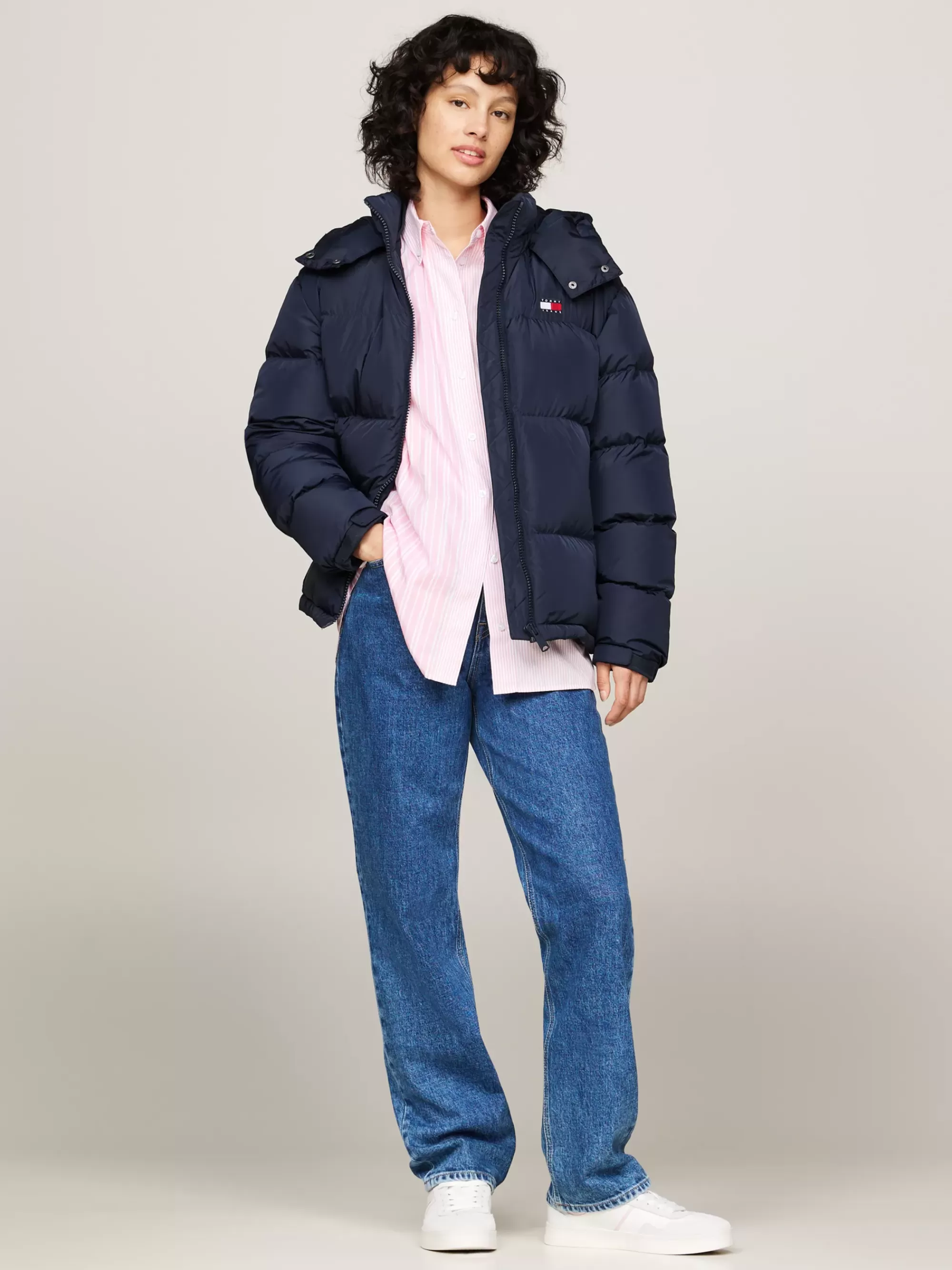 Jassen & Jacks*Tommy Hilfiger Alaska Waterafstotend Pufferjack Met Dons DARK NIGHT NAVY
