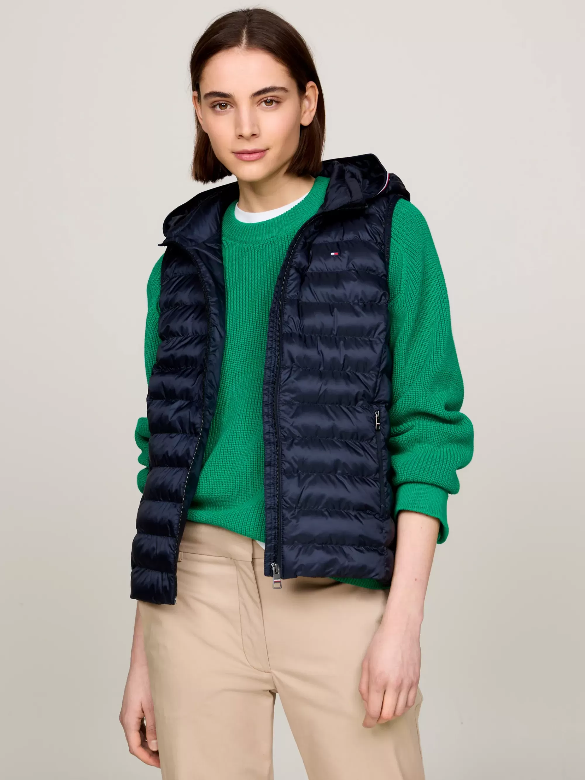 Jassen & Jacks*Tommy Hilfiger Bodywarmer Met Donsvulling DESERT SKY