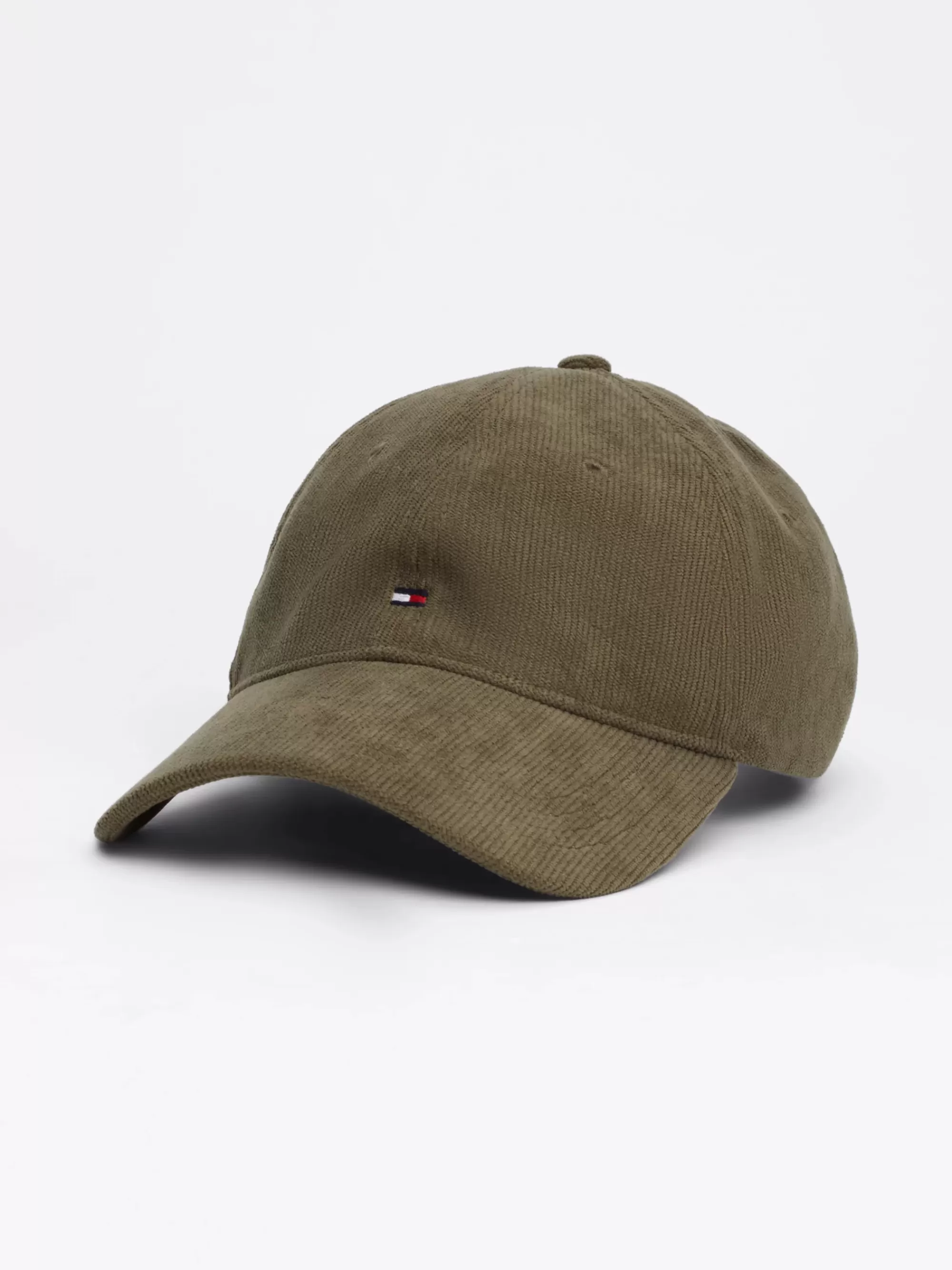 Mutsen, Handschoenen & Sjaals | Petten*Tommy Hilfiger Corduroy Pet Met Hilfiger-vlag En Zes Panelen ARMY GREEN