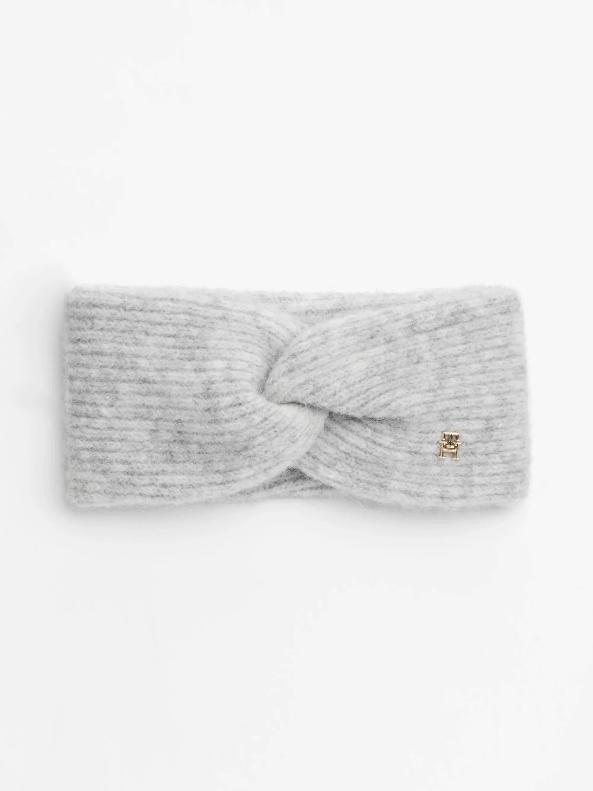 Mutsen & Sjaals*Tommy Hilfiger Gebreide Hoofdband Met Twist LIGHT GREY MELANGE