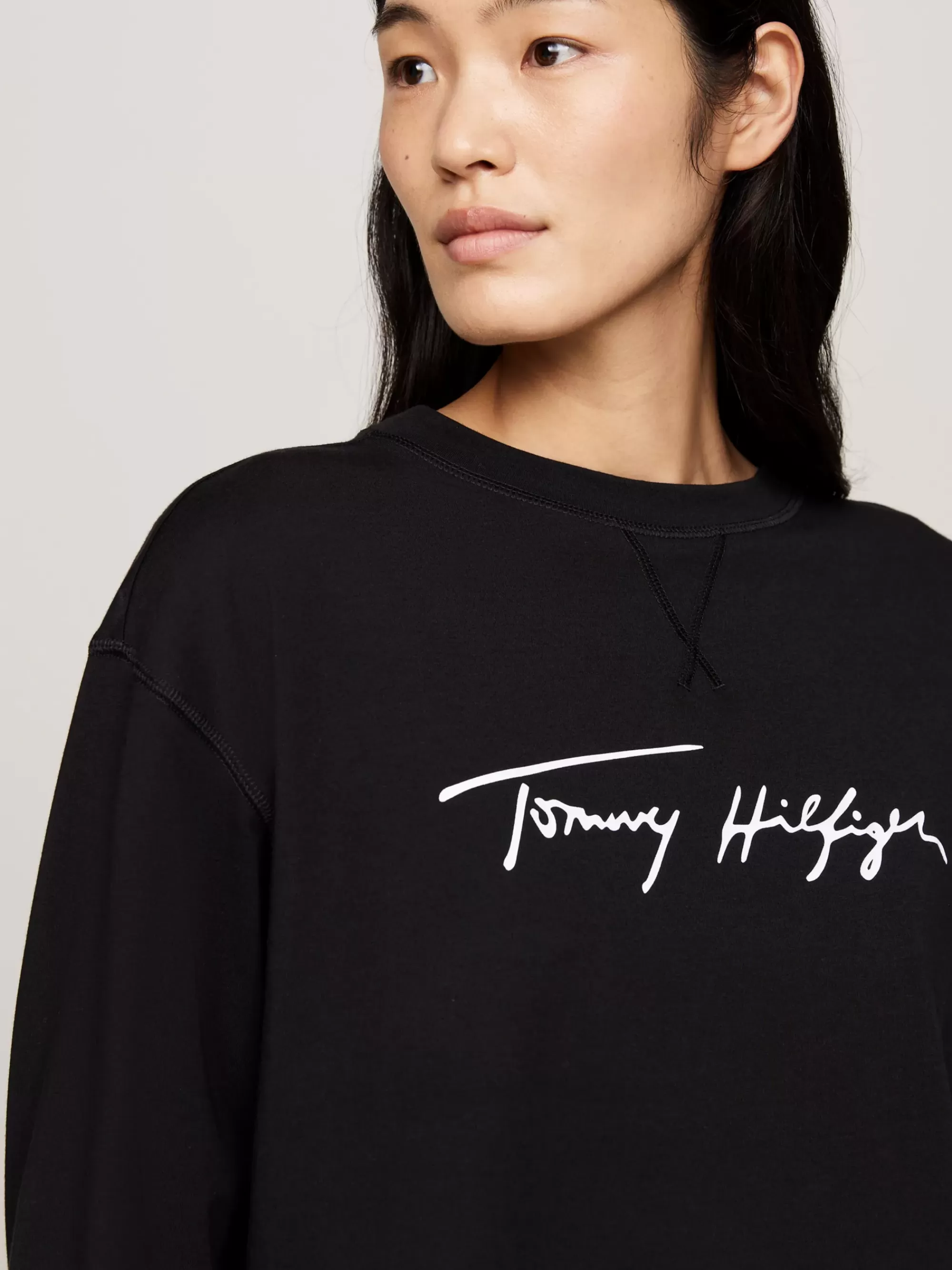 Pyjama's & Nachtkleding*Tommy Hilfiger Heritage Pyjamaset Met T-shirt En Short BLACK