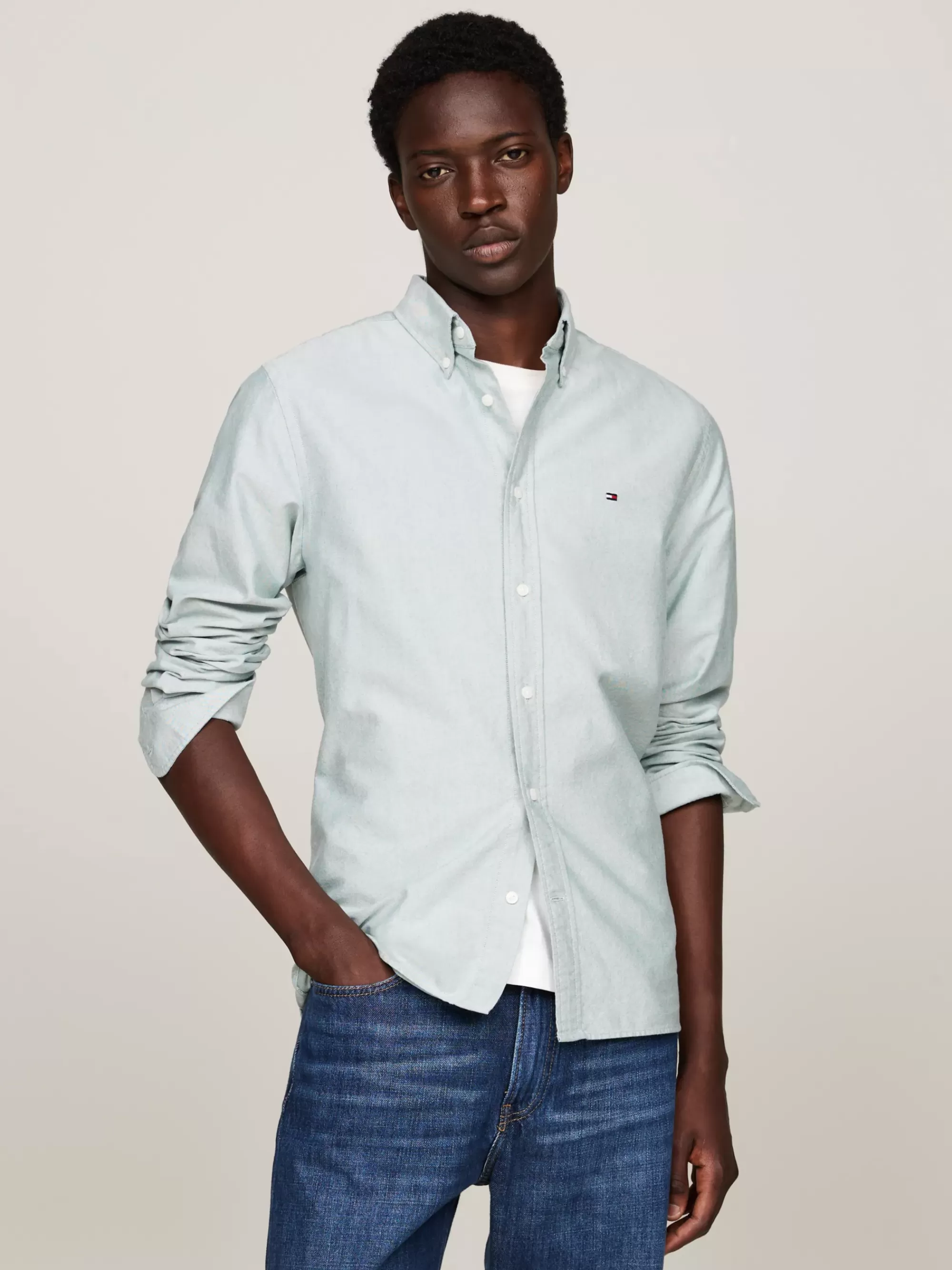 Overhemden*Tommy Hilfiger Heritage Regular Fit Oxford-overhemd ORNAMENTAL GREEN