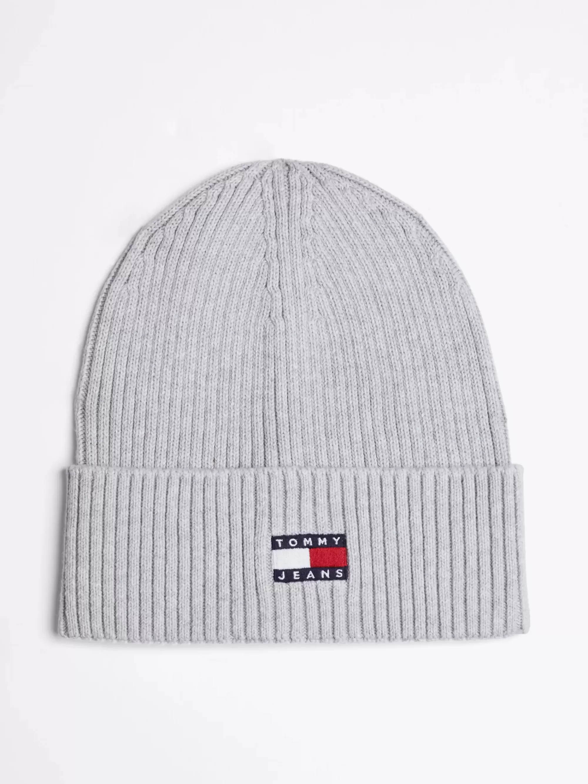 Mutsen | Mutsen, Handschoenen & Sjaals*Tommy Hilfiger Heritage Ribgebreide Beanie Met Badge SILVER GREY HTR