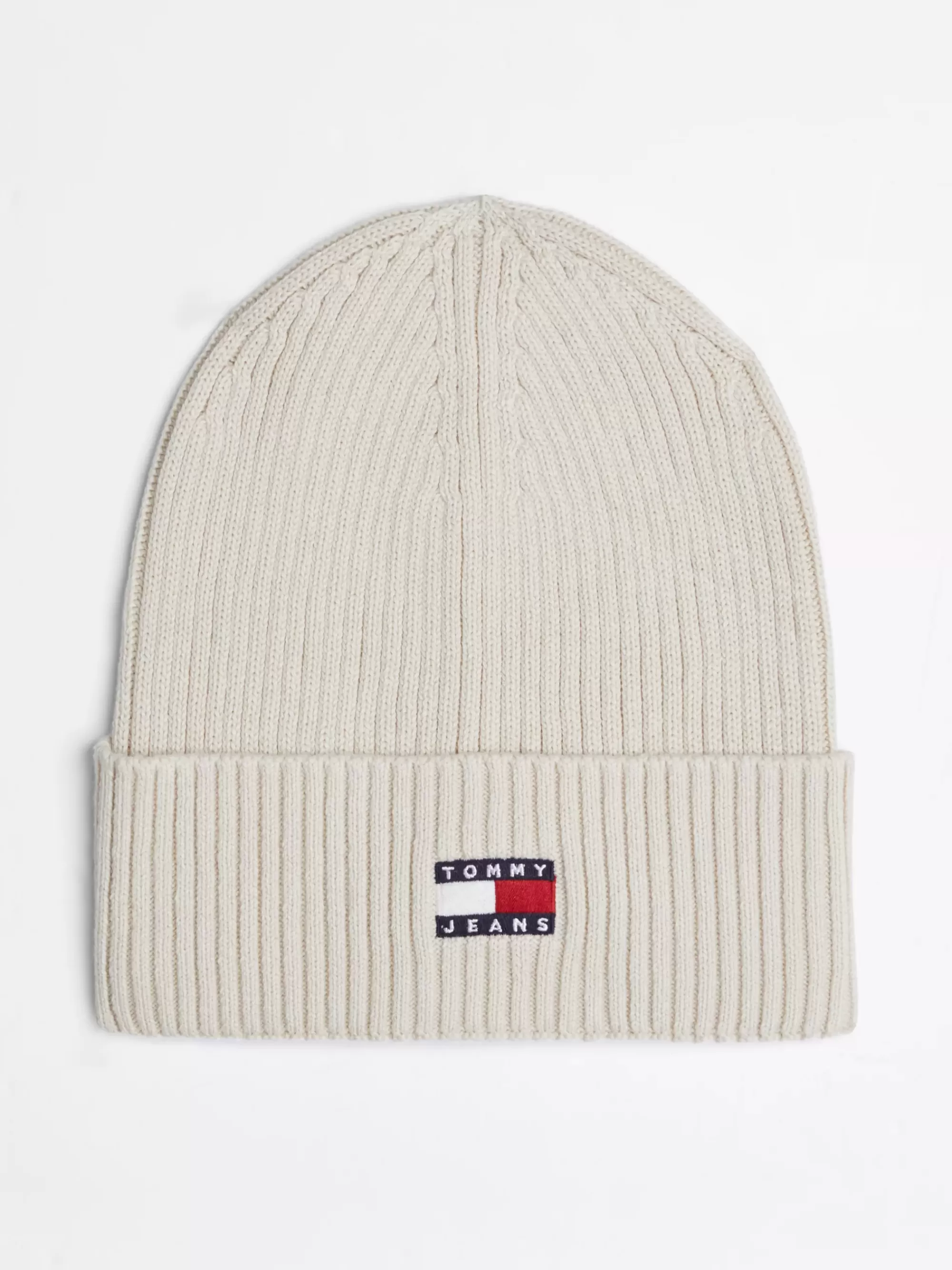Mutsen | Mutsen, Handschoenen & Sjaals*Tommy Hilfiger Heritage Ribgebreide Beanie Met Badge NEWSPRINT