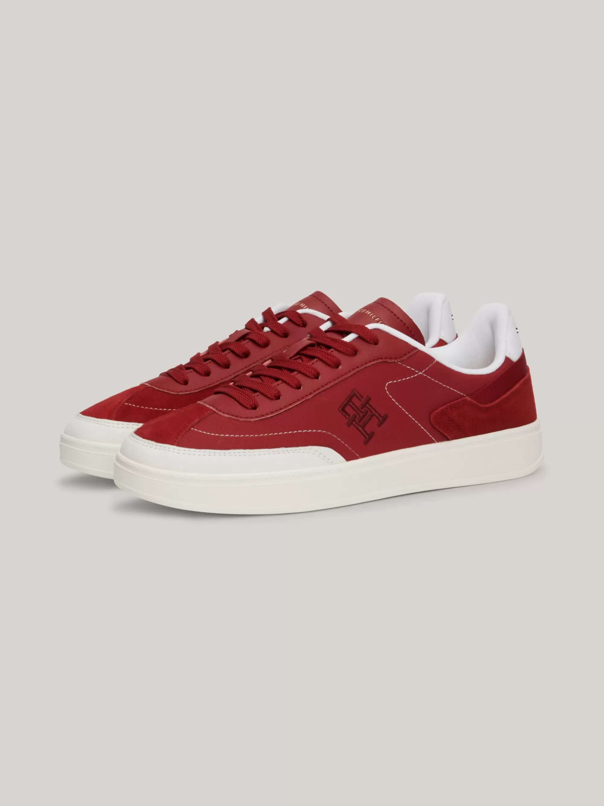 Sneakers*Tommy Hilfiger Heritage Sneaker Met Gemengde Texturen MAGMA RED