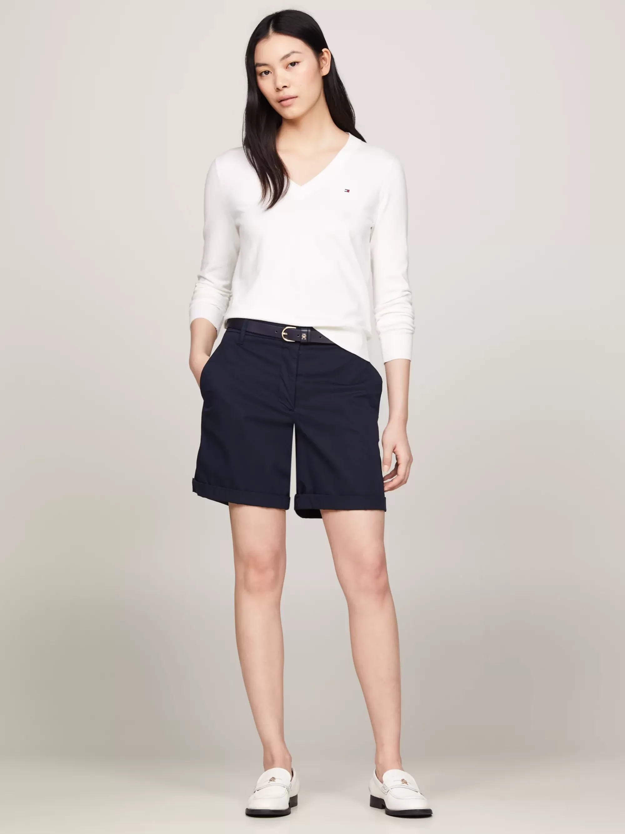 Sweatshirts & Hoodies*Tommy Hilfiger Heritage Trui Met V-hals ECRU