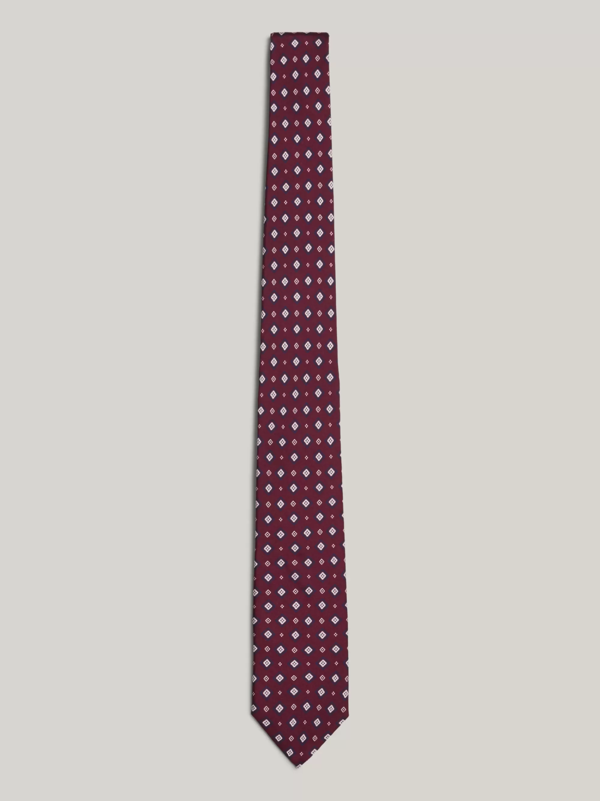 Stropdassen & Pochetten*Tommy Hilfiger Heritage Zijden Das Met Foulardprint PRIMARY RED PRT