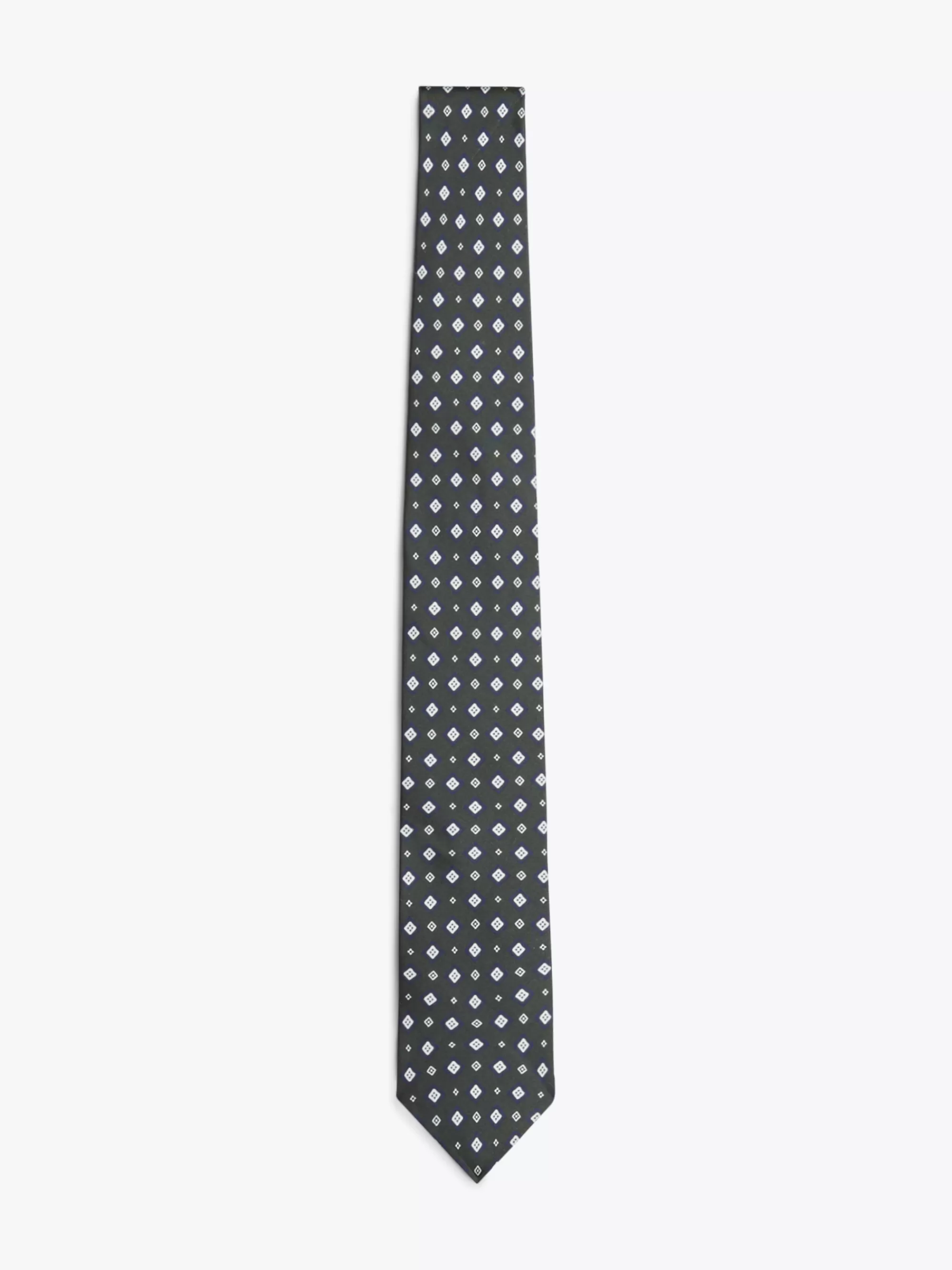 Stropdassen & Pochetten*Tommy Hilfiger Heritage Zijden Das Met Foulardprint ORNAMENTAL GREEN PRT