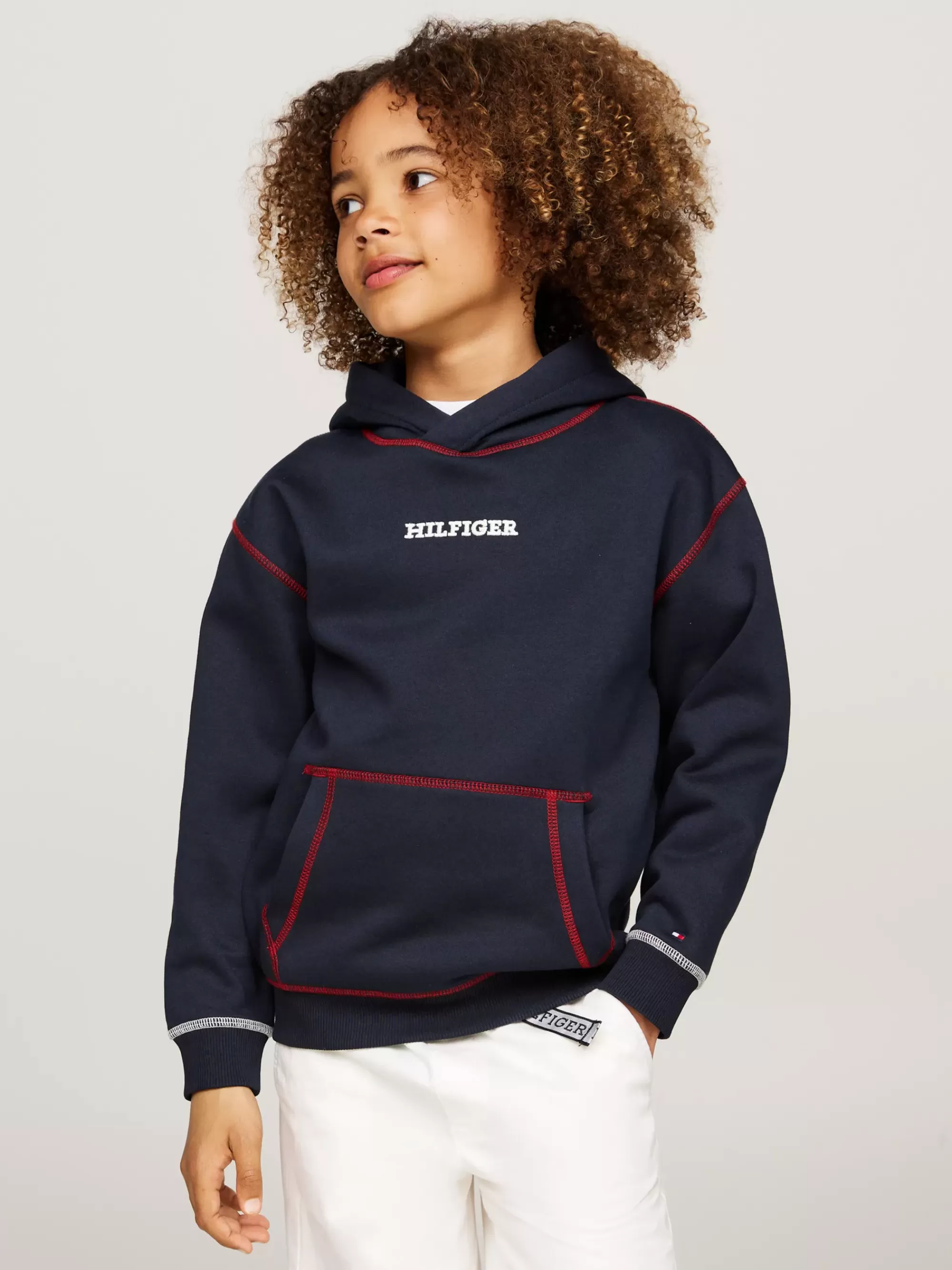 Sweatshirts & Hoodies*Tommy Hilfiger Hilfiger Monotype Fleece Hoodie Met Logo DESERT SKY