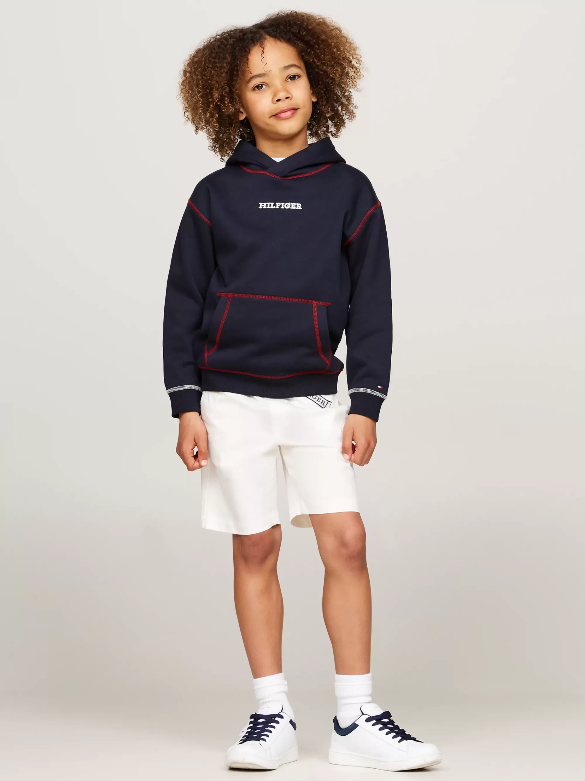 Sweatshirts & Hoodies*Tommy Hilfiger Hilfiger Monotype Fleece Hoodie Met Logo DESERT SKY