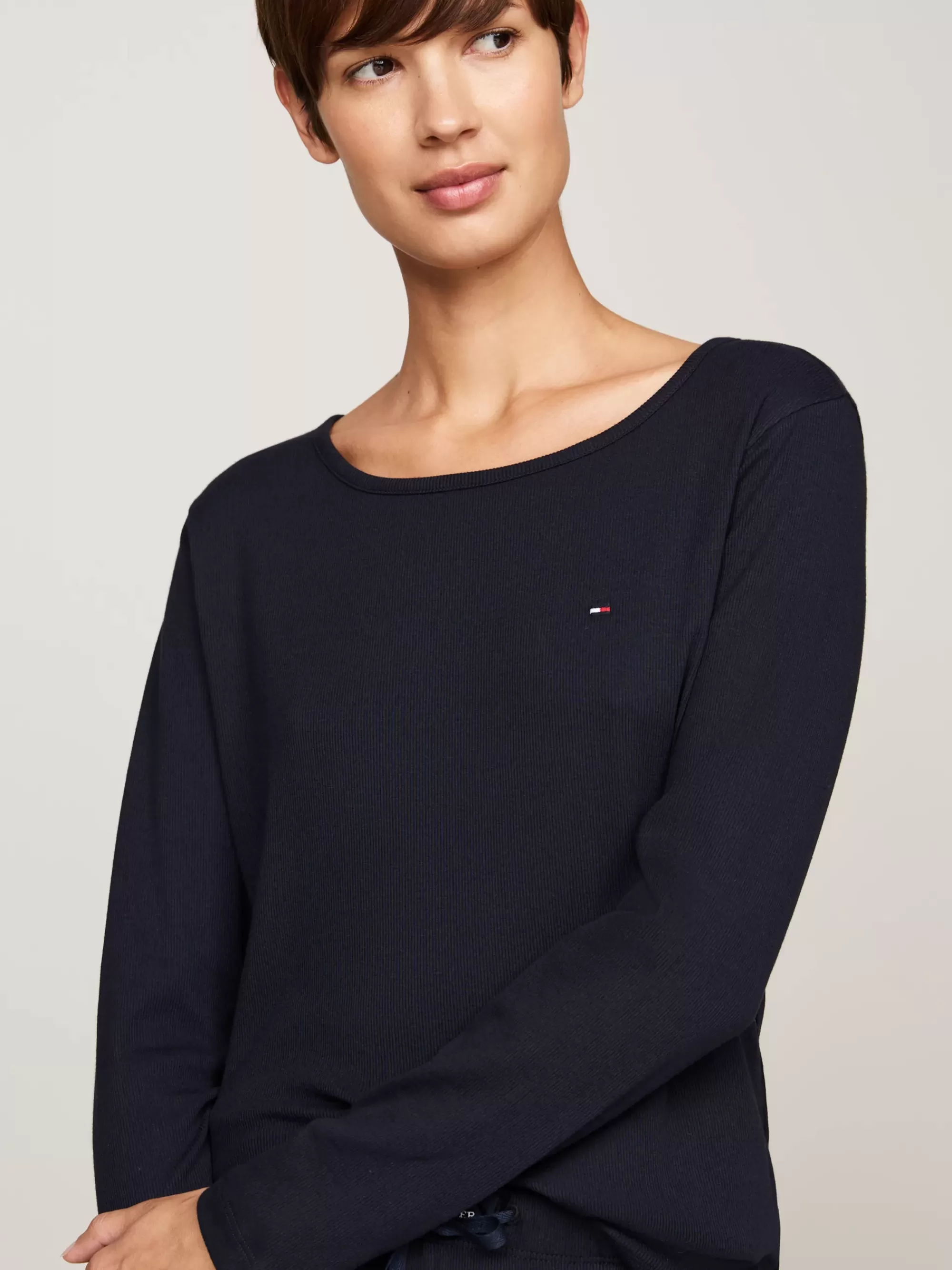 Pyjama's & Nachtkleding*Tommy Hilfiger Hilfiger Monotype Longsleeve Pyjamaset DESERT SKY