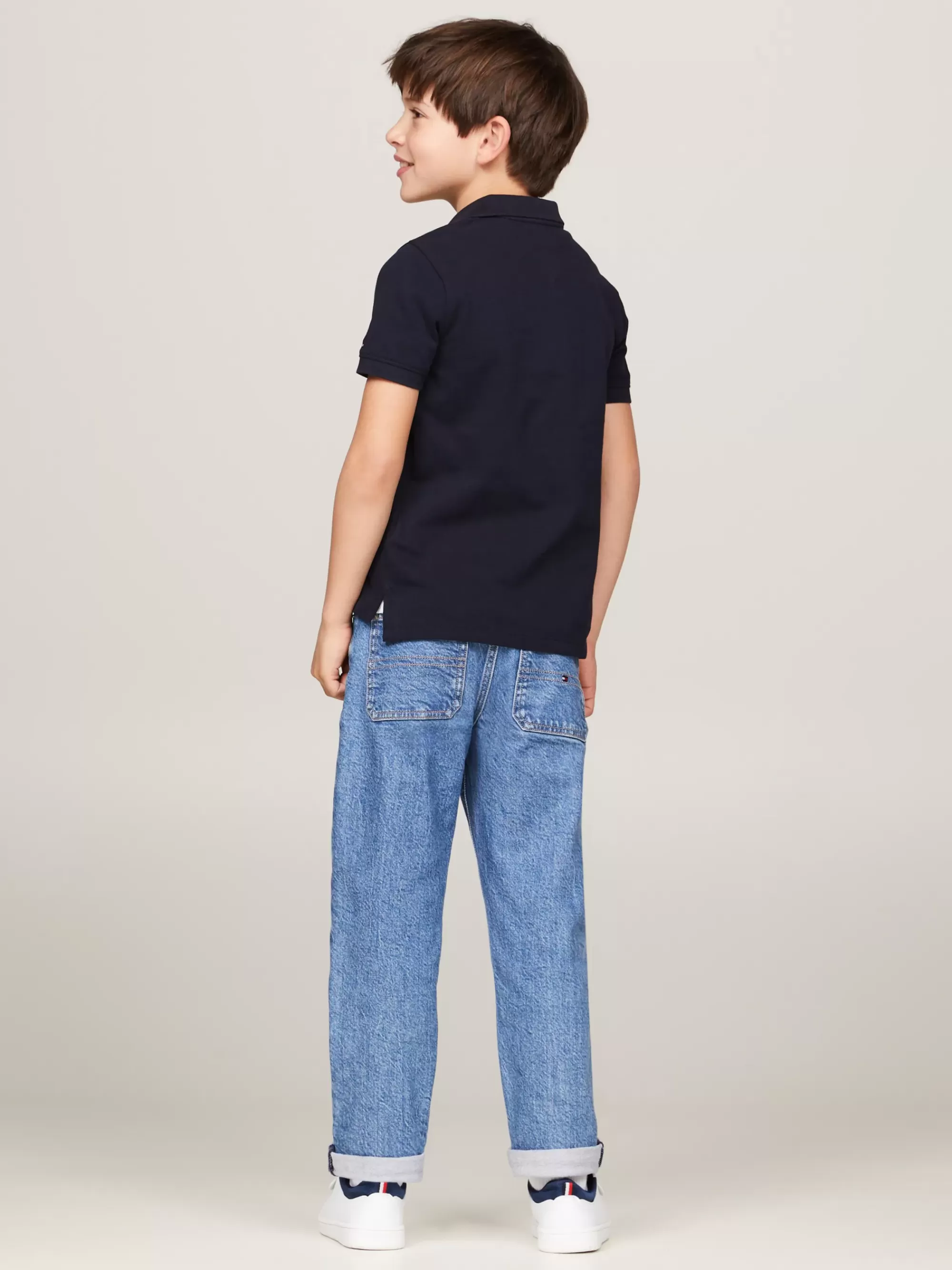 T-Shirts & Polo's*Tommy Hilfiger Hilfiger Monotype Polo Met Geborduurd Logo DESERT SKY