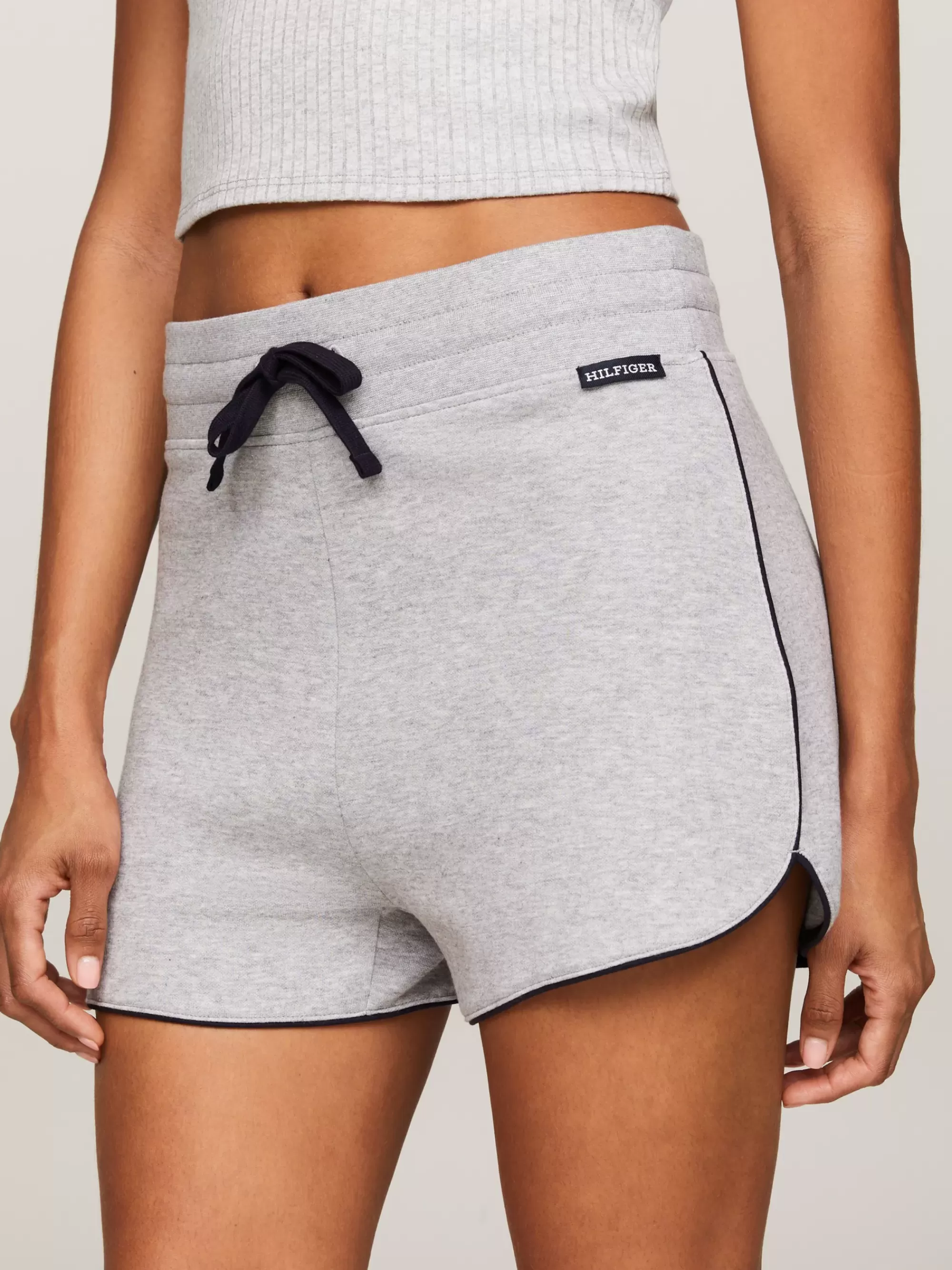 Loungewear*Tommy Hilfiger Hilfiger Monotype Pyjamashort Met Contrastbies LIGHT GREY HT