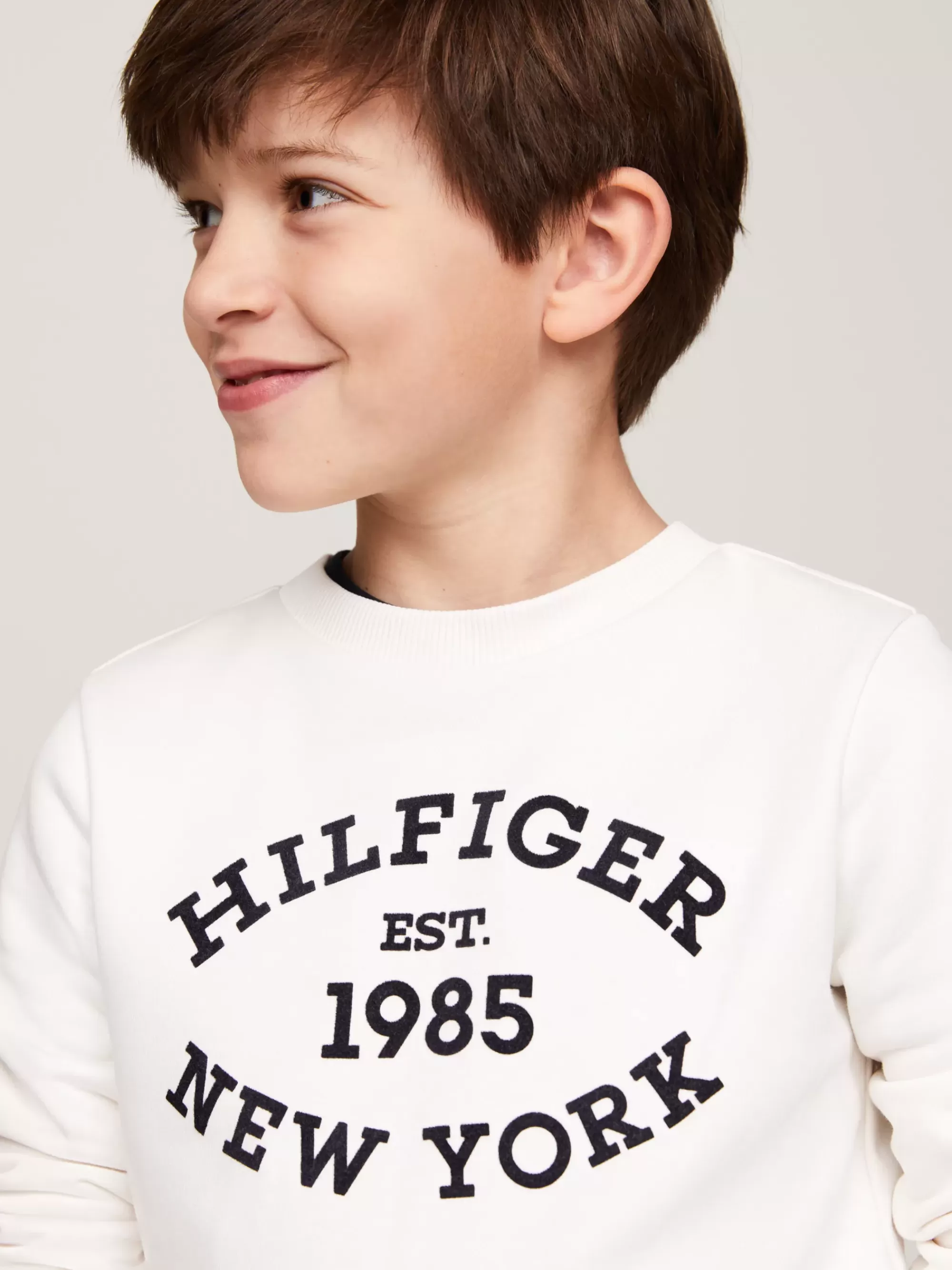 Sweatshirts & Hoodies*Tommy Hilfiger Hilfiger Monotype Sweatshirt Met Logo ANCIENT WHITE