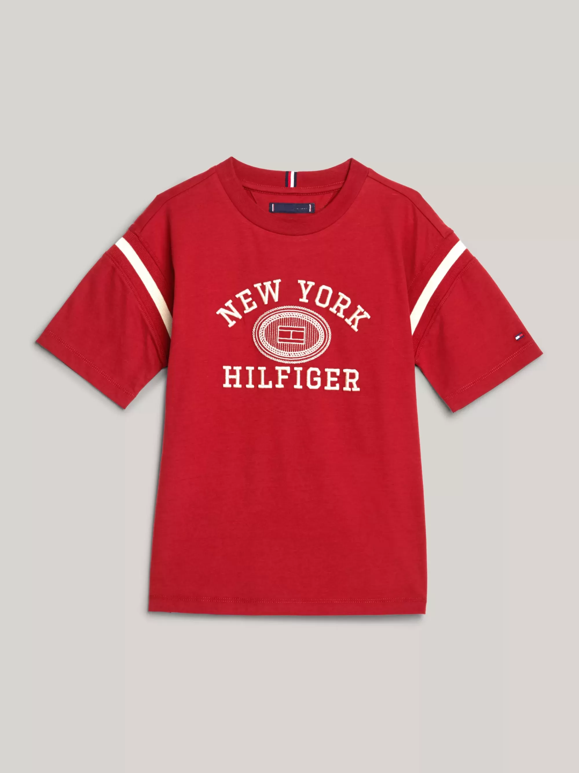 T-Shirts & Polo's*Tommy Hilfiger Hilfiger Monotype T-shirt Met Geborduurd Logo DARK MAGMA