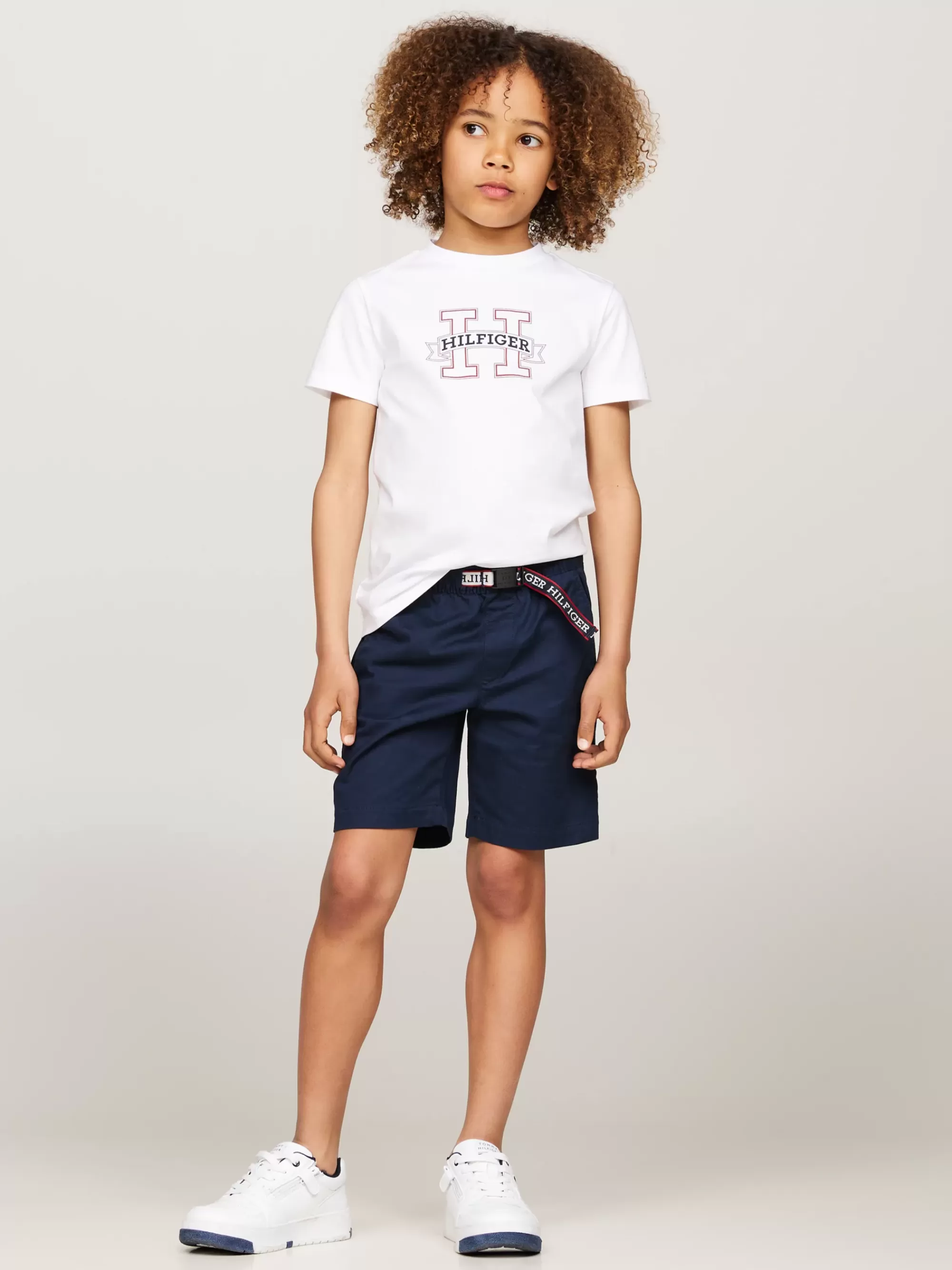 T-Shirts & Polo's*Tommy Hilfiger Hilfiger Monotype T-shirt Met Logo WHITE