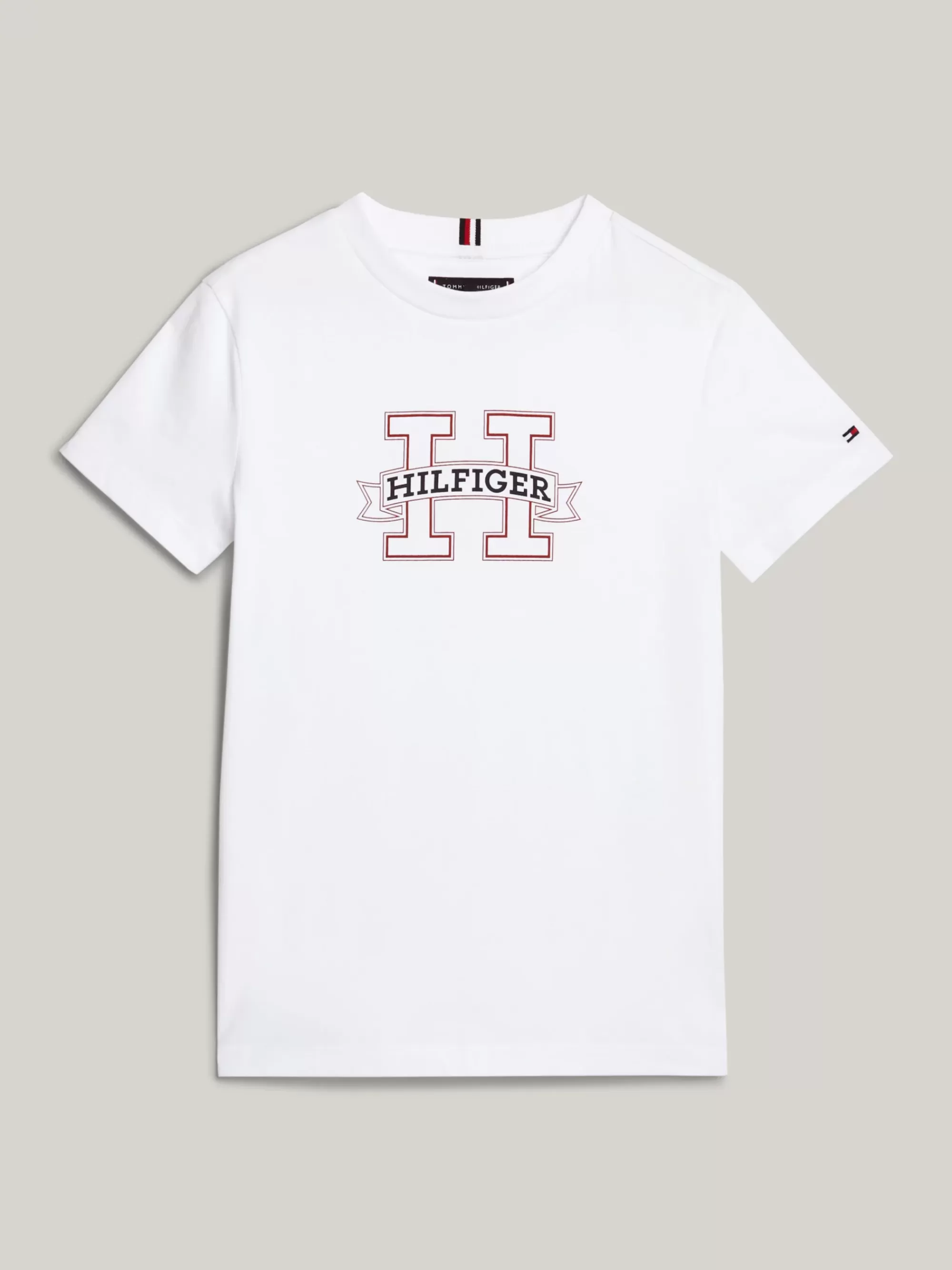 T-Shirts & Polo's*Tommy Hilfiger Hilfiger Monotype T-shirt Met Logo WHITE