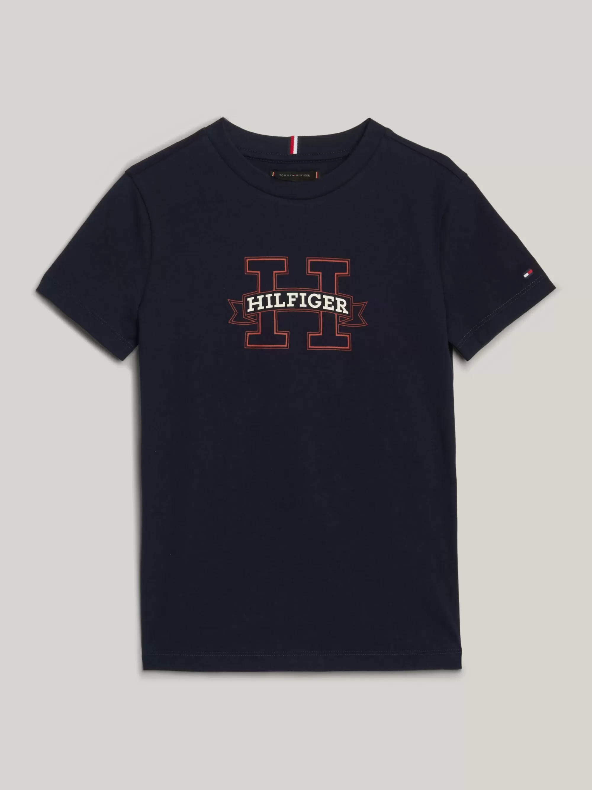 T-Shirts & Polo's*Tommy Hilfiger Hilfiger Monotype T-shirt Met Logo DESERT SKY