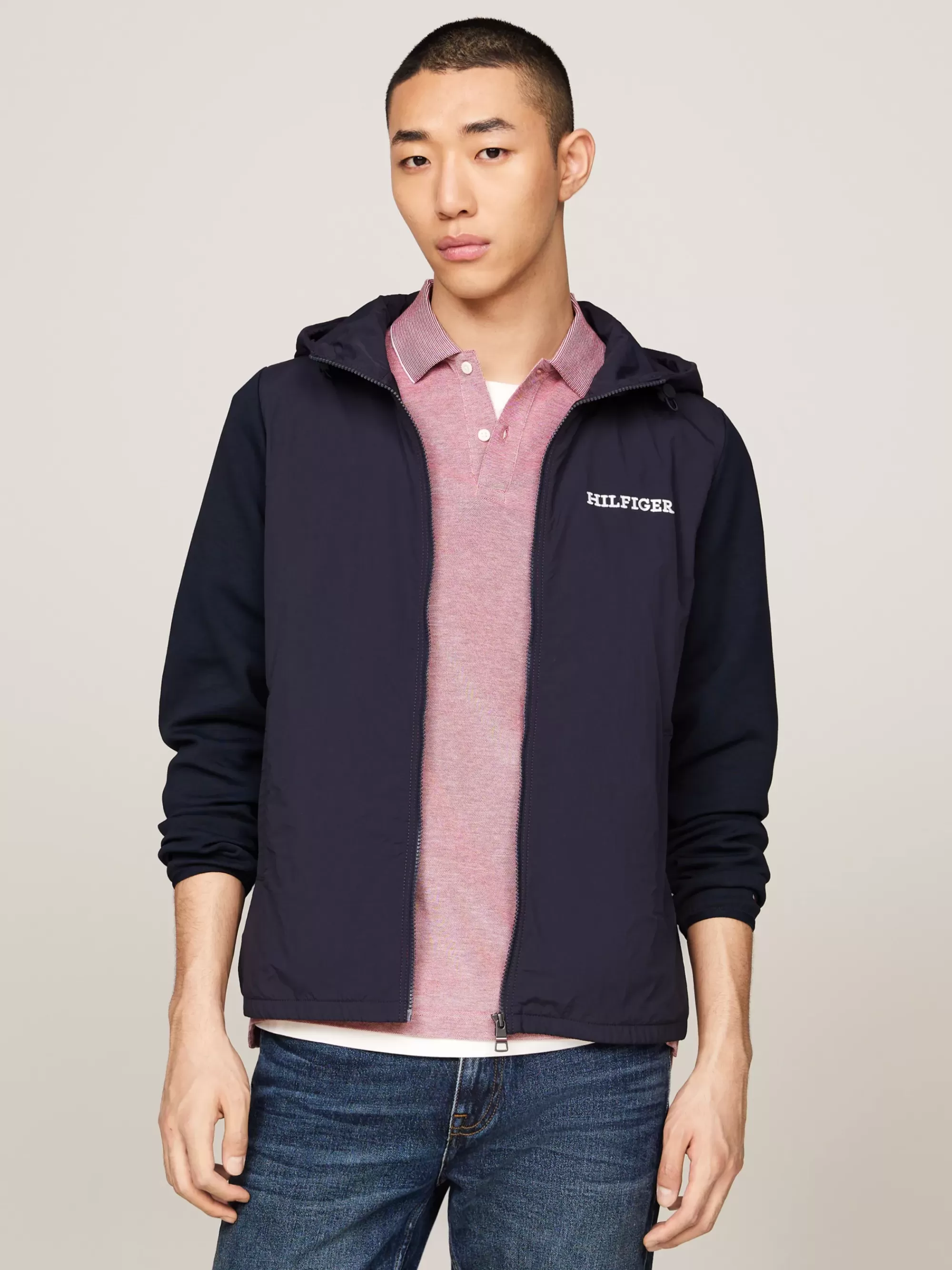 Sweatshirts & Hoodies*Tommy Hilfiger Hoodie Met Rits En Hilfiger Monotype-logo DESERT SKY