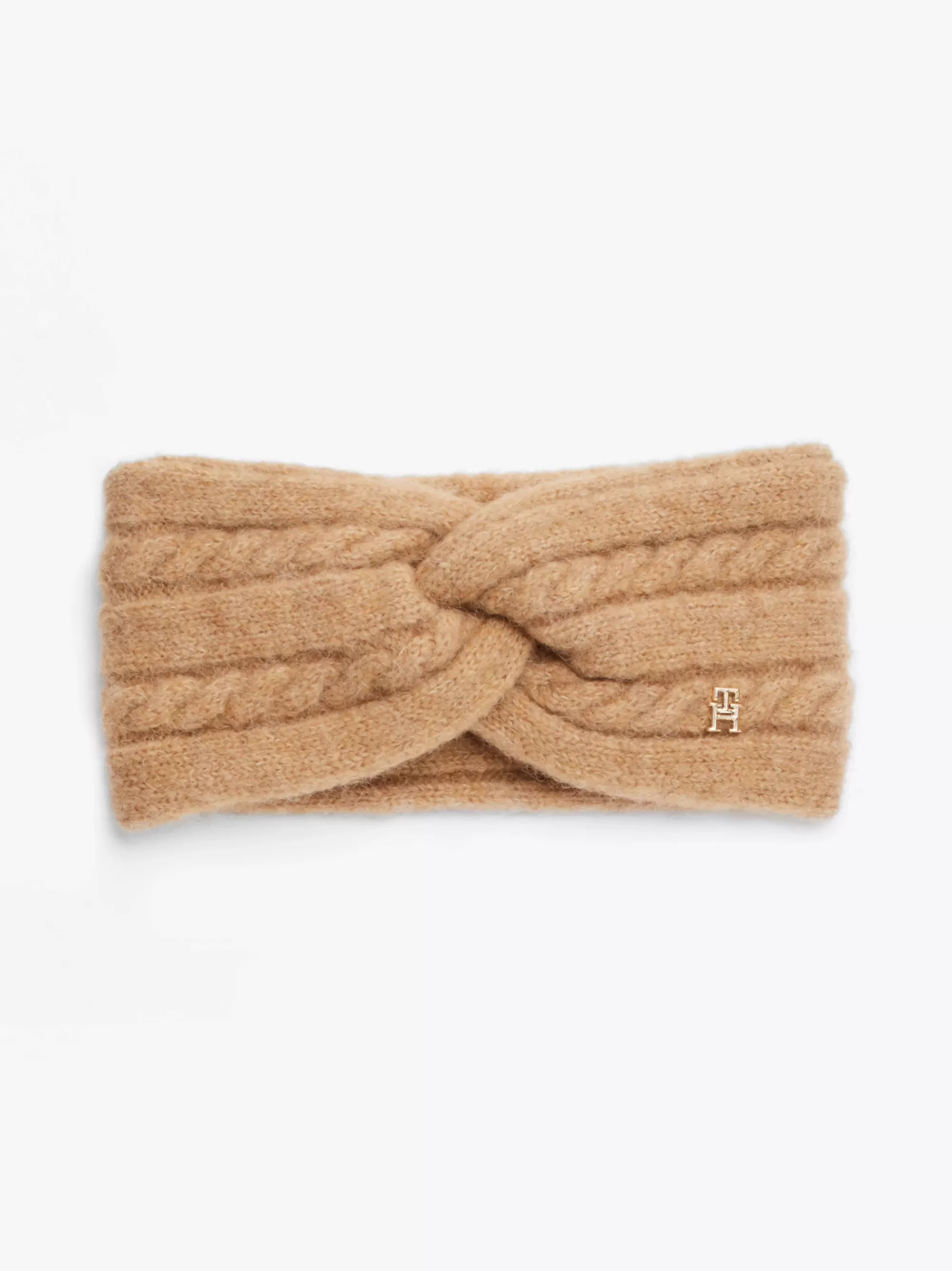 Mutsen & Sjaals*Tommy Hilfiger Kabelgebreide Hoofdband Met Alpacawol BEIGE