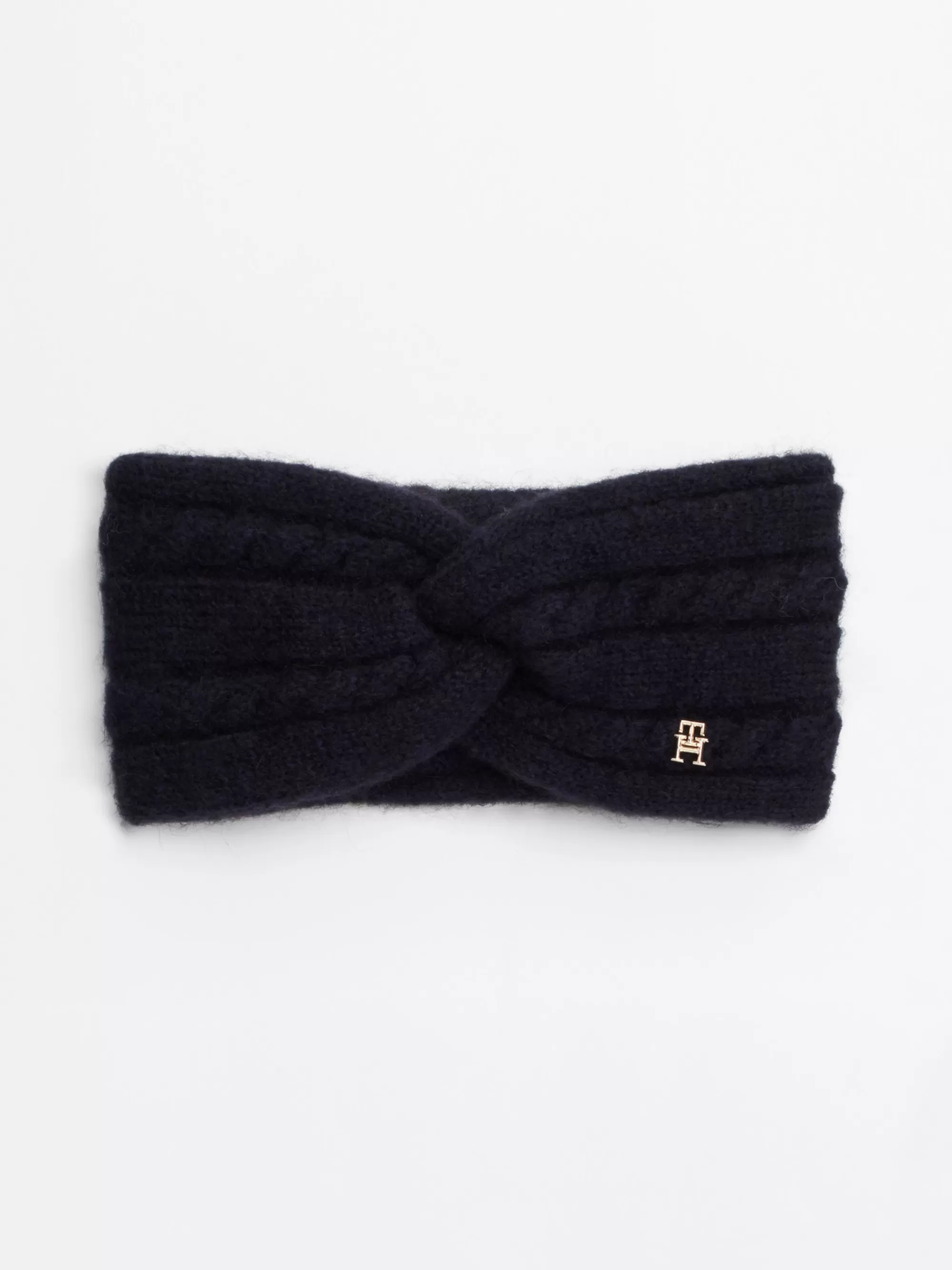 Mutsen & Sjaals*Tommy Hilfiger Kabelgebreide Hoofdband Met Alpacawol SPACE BLUE