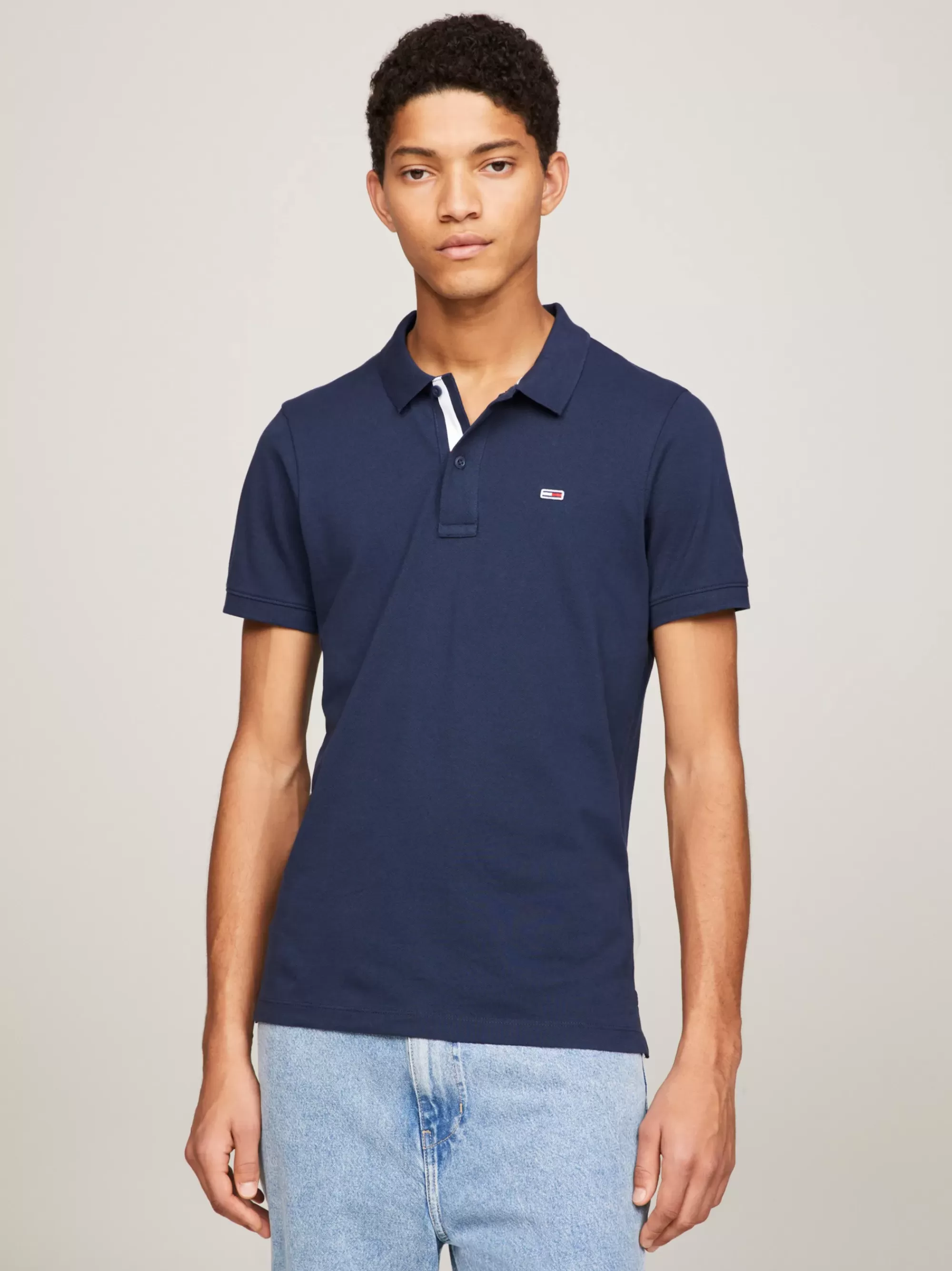 Polo's*Tommy Hilfiger Katoenen Slim Fit Polo TWILIGHT NAVY