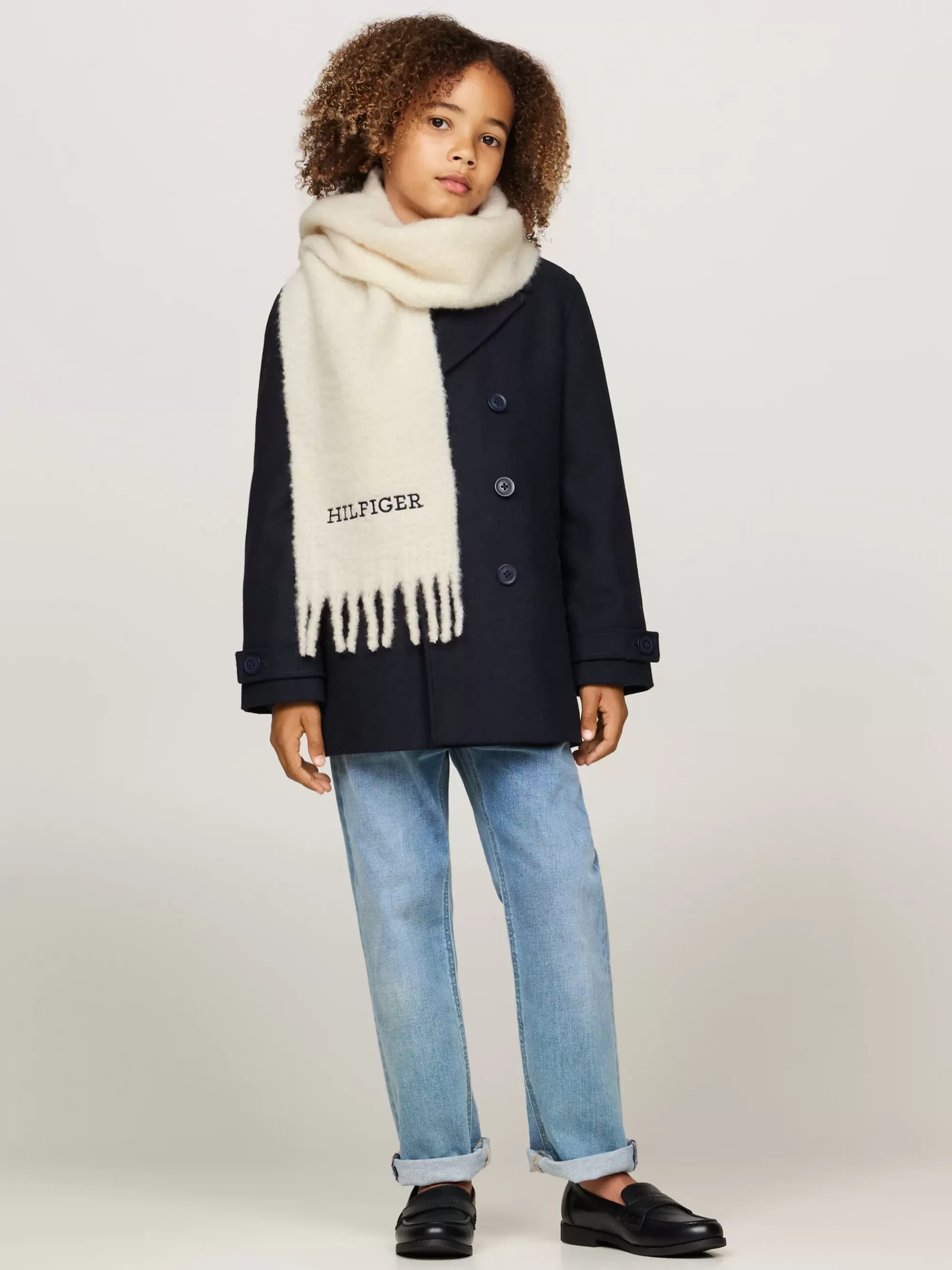 Schoenen & Accessoires*Tommy Hilfiger Kids Hilfiger Monotype Sjaal Met Logo ANCIENT WHITE