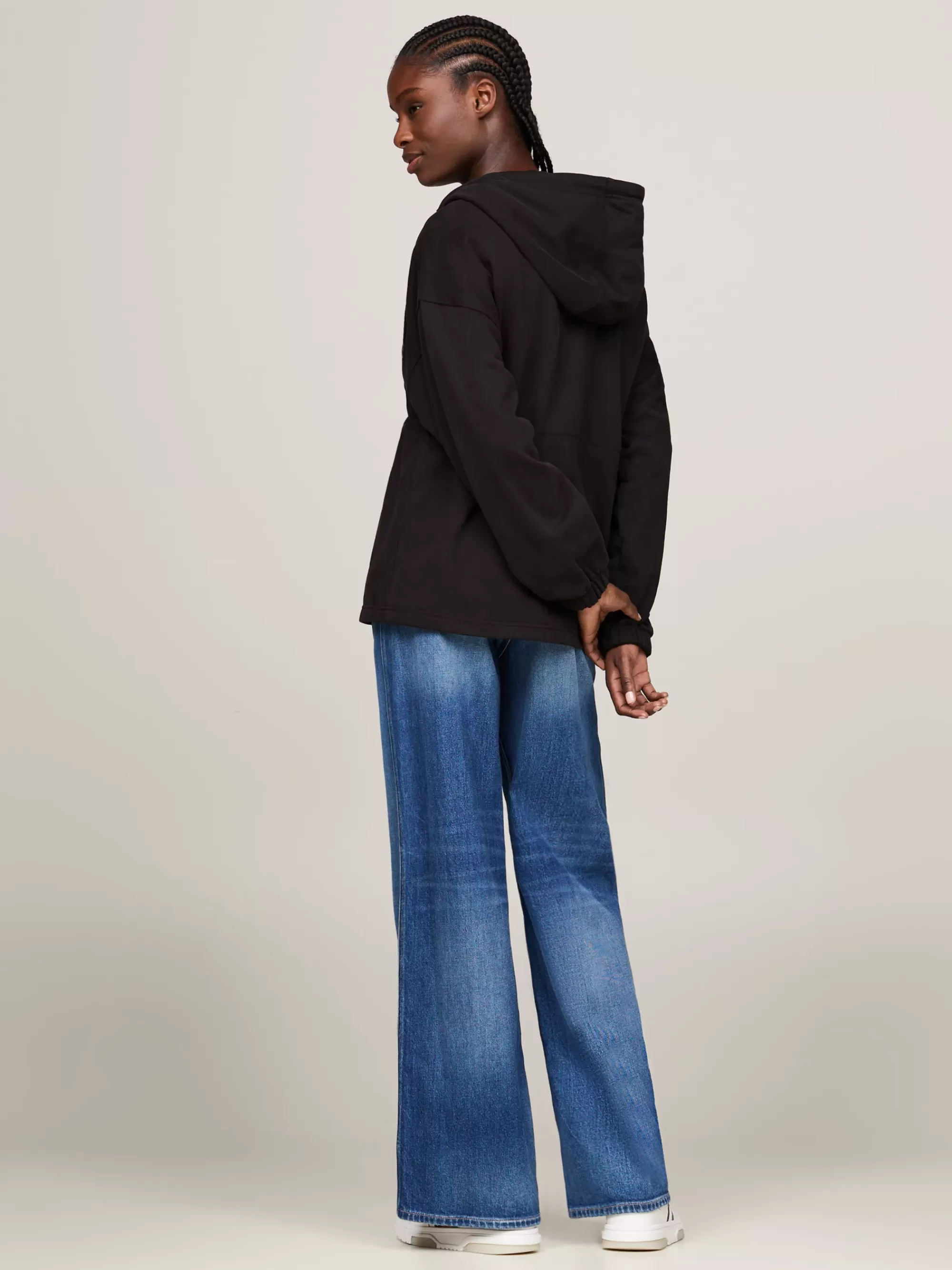 Sweatshirts & Hoodies*Tommy Hilfiger Oversized Fit Getailleerde Hoodie Met Rits BLACK