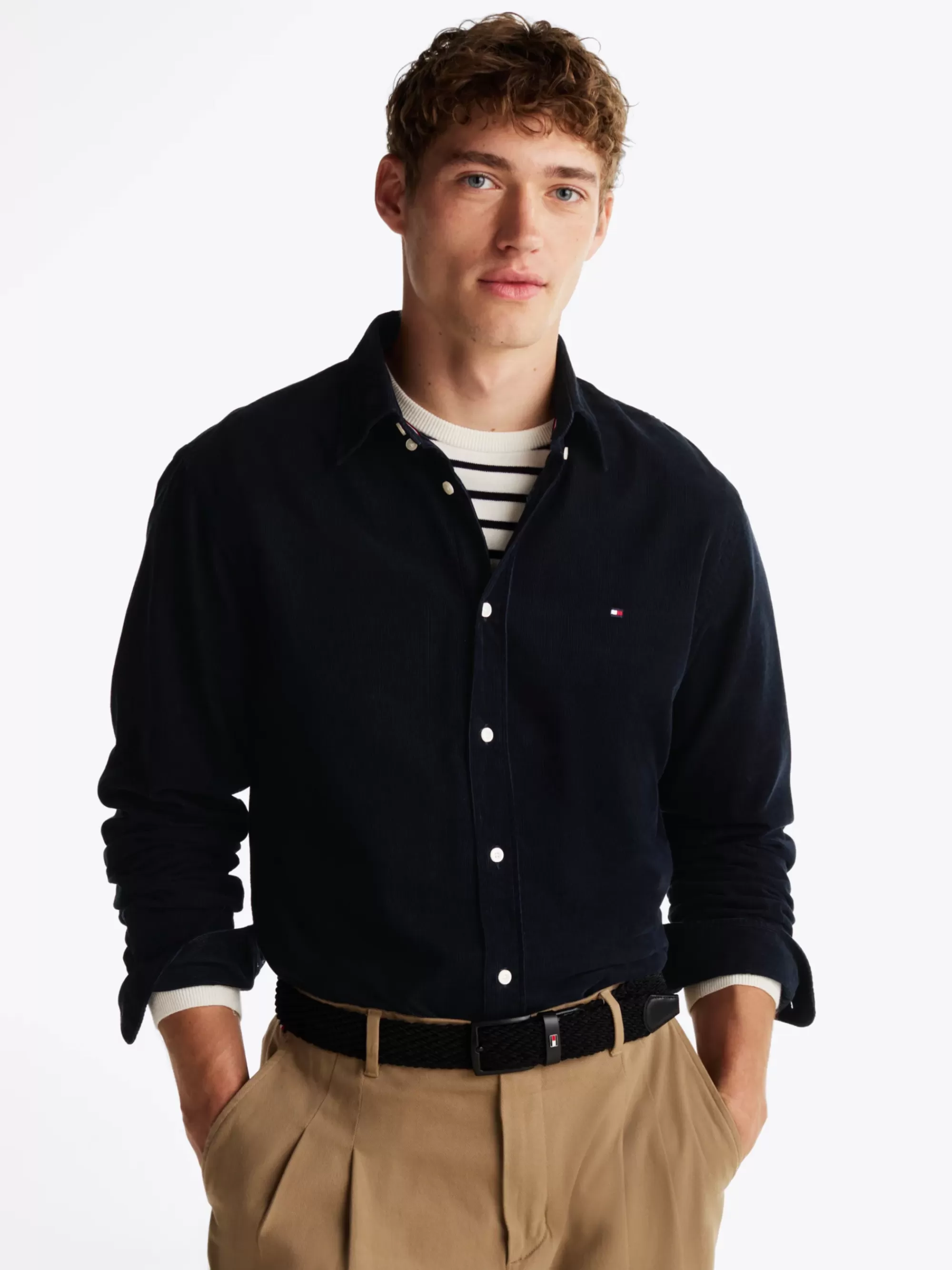 Overhemden*Tommy Hilfiger Regular Fit Corduroy Overhemd DESERT SKY