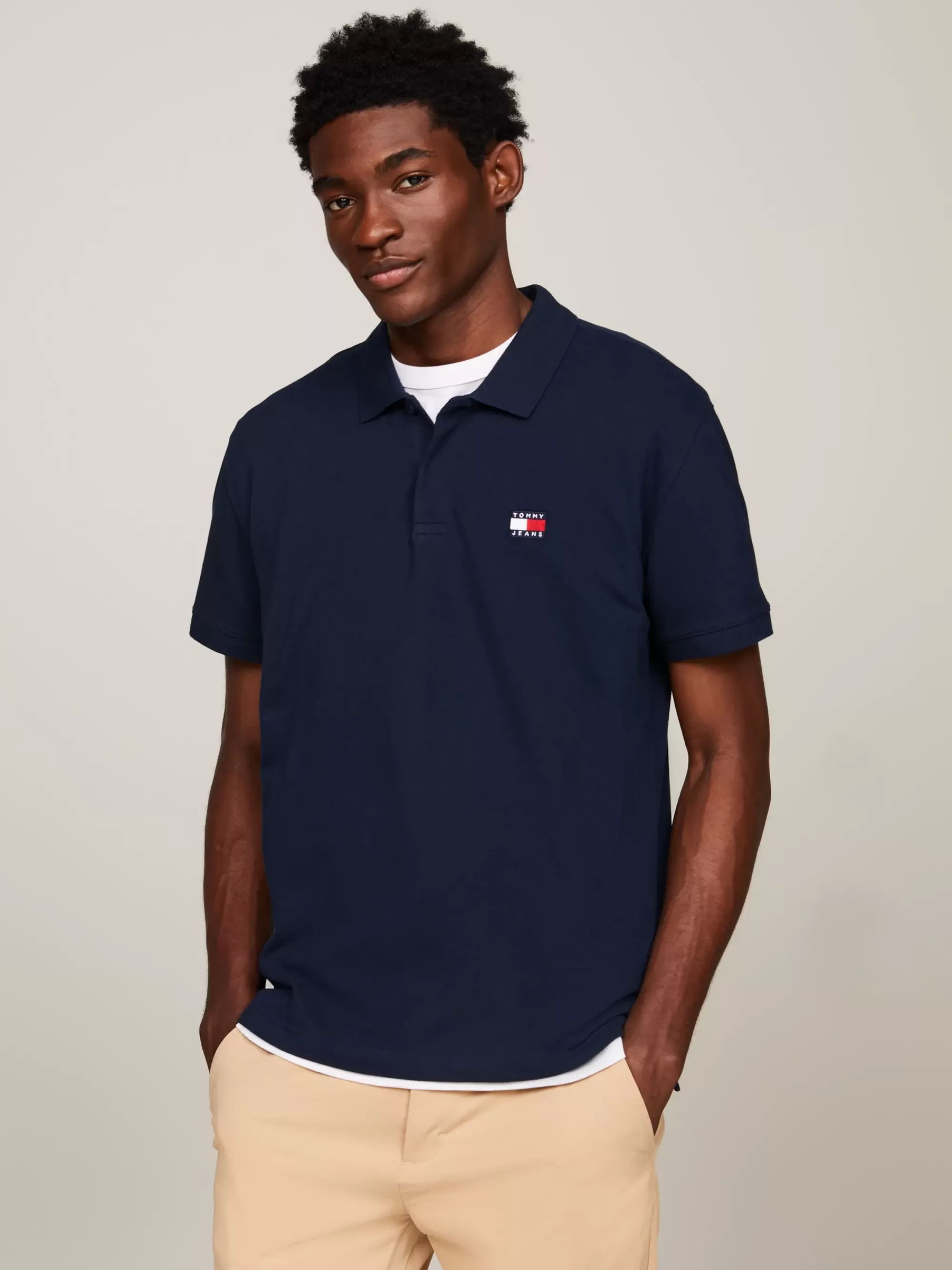 Polo's*Tommy Hilfiger Regular Fit Poloshirt Met Badge DARK NIGHT NAVY