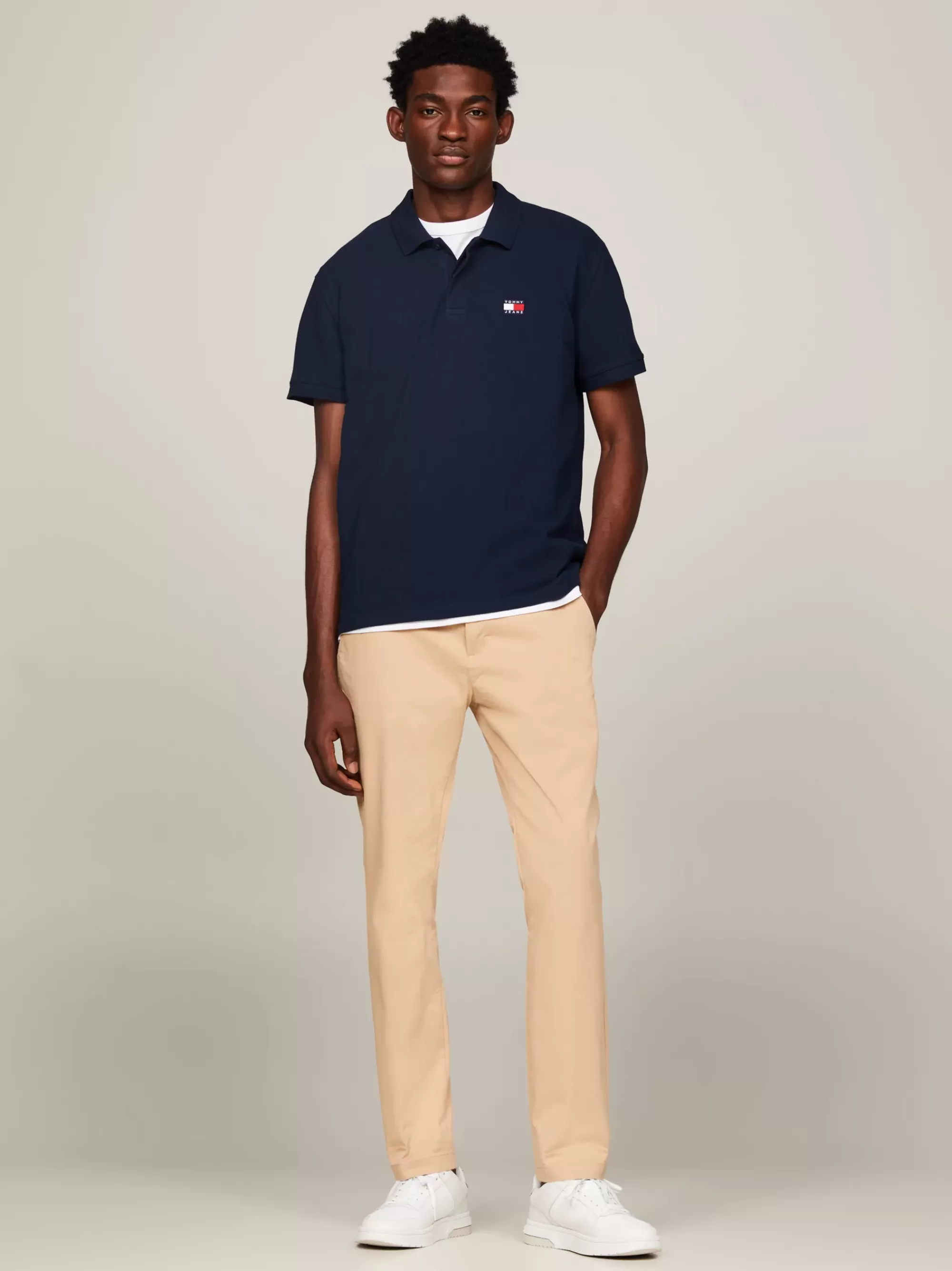 Polo's*Tommy Hilfiger Regular Fit Poloshirt Met Badge DARK NIGHT NAVY