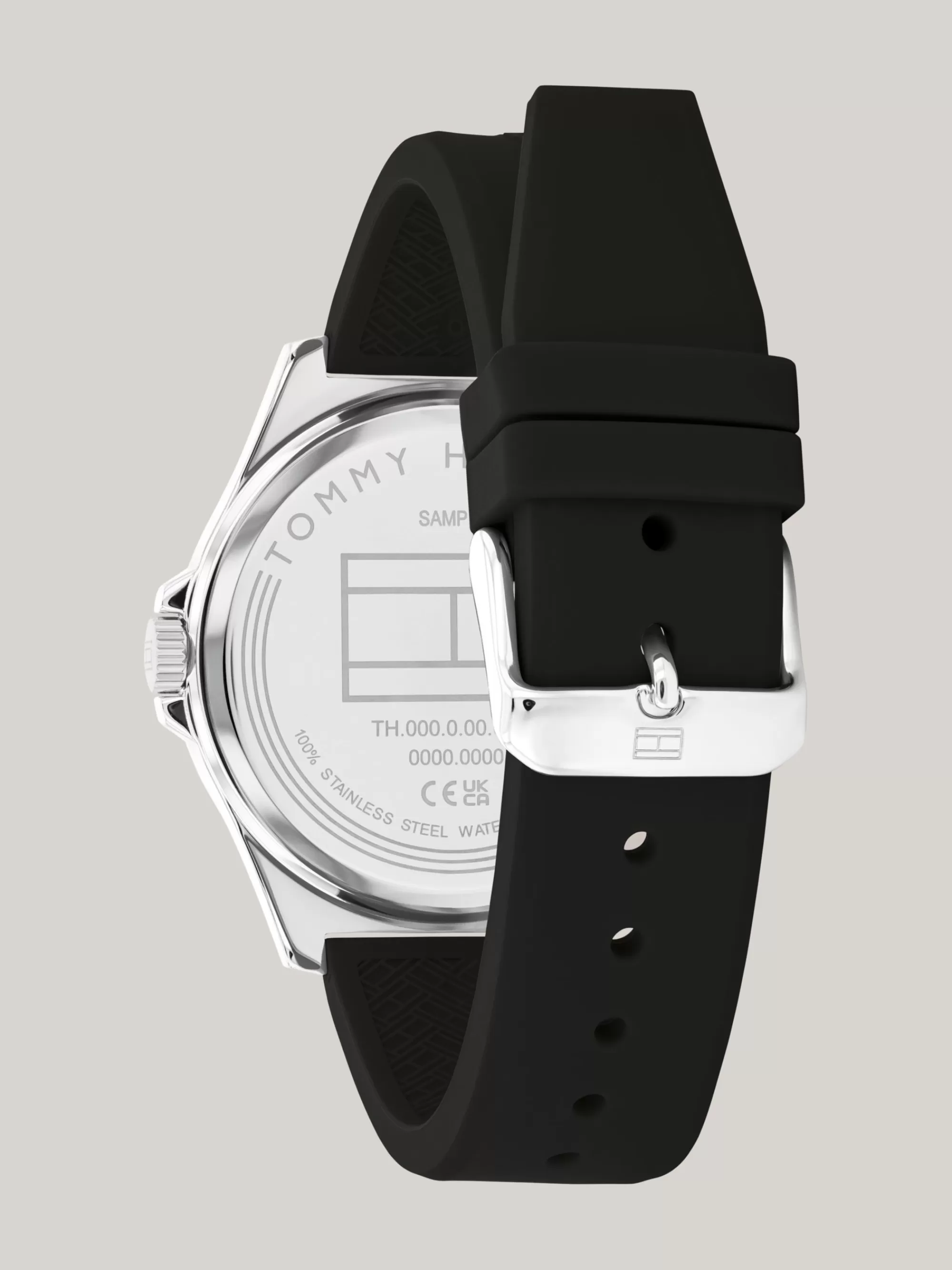 Horloges*Tommy Hilfiger Roestvrijstalen Horloge Met Zwarte Band BLACK