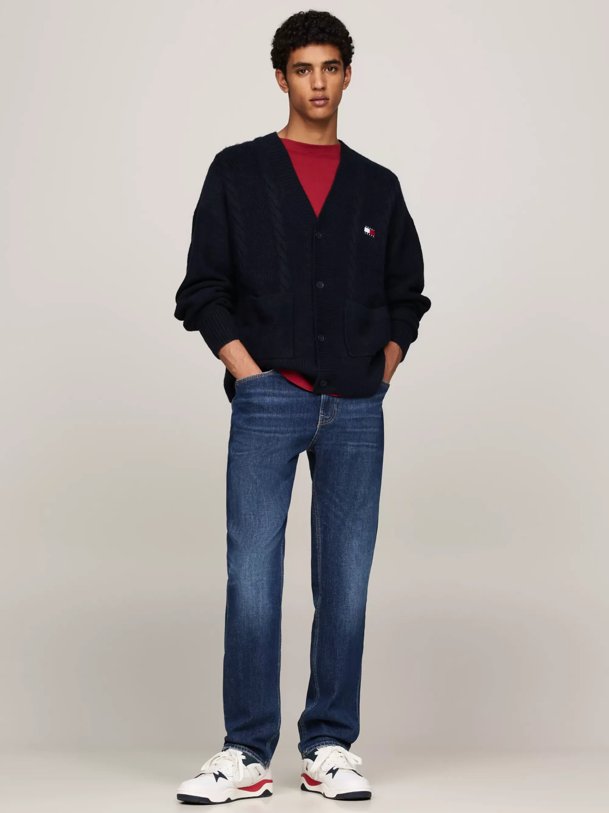 Jeans*Tommy Hilfiger Ryan Slim Straight Jeans Met Geborduurd Logo DENIM DARK