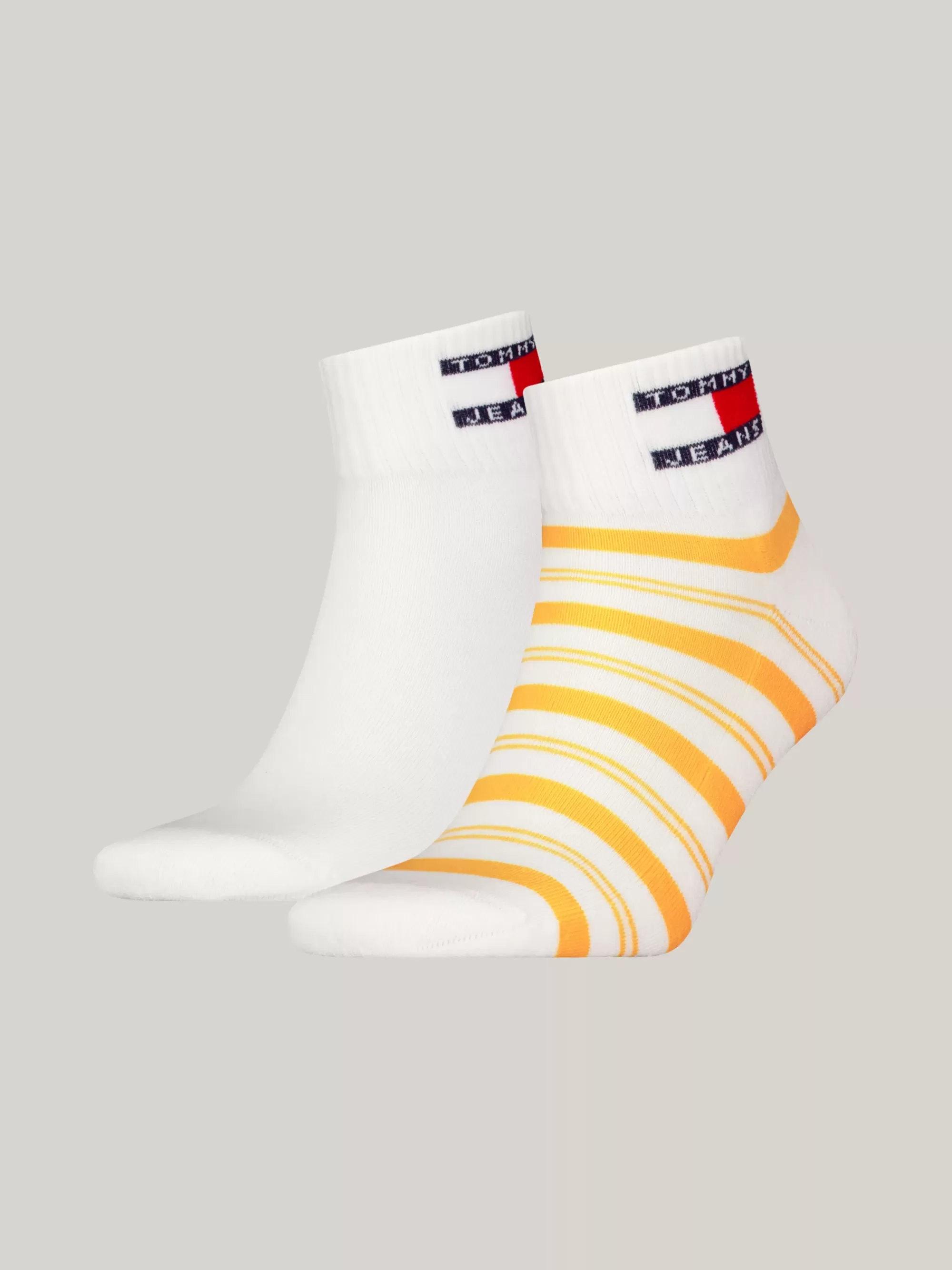 Sokken & Panty's*Tommy Hilfiger Set Van 2 Paar Enkelsokken Met Streep En Logo YELLOW