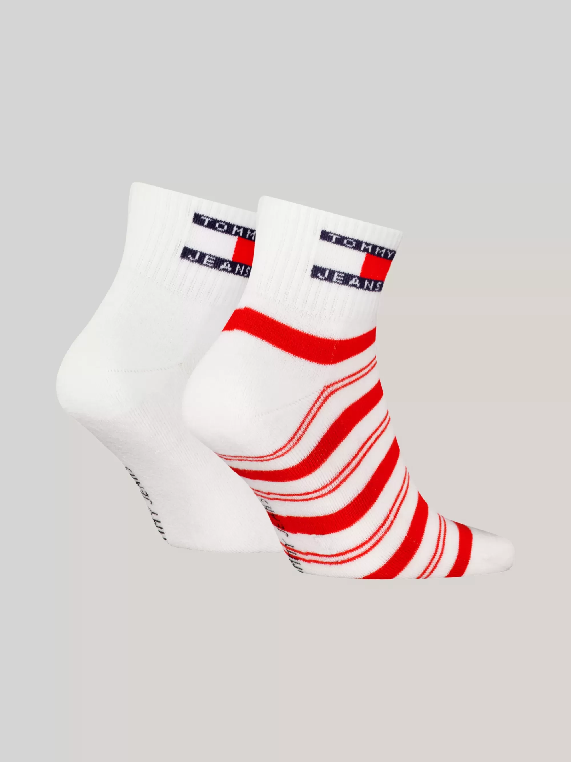 Sokken & Panty's*Tommy Hilfiger Set Van 2 Paar Enkelsokken Met Streep En Logo RED / WHITE
