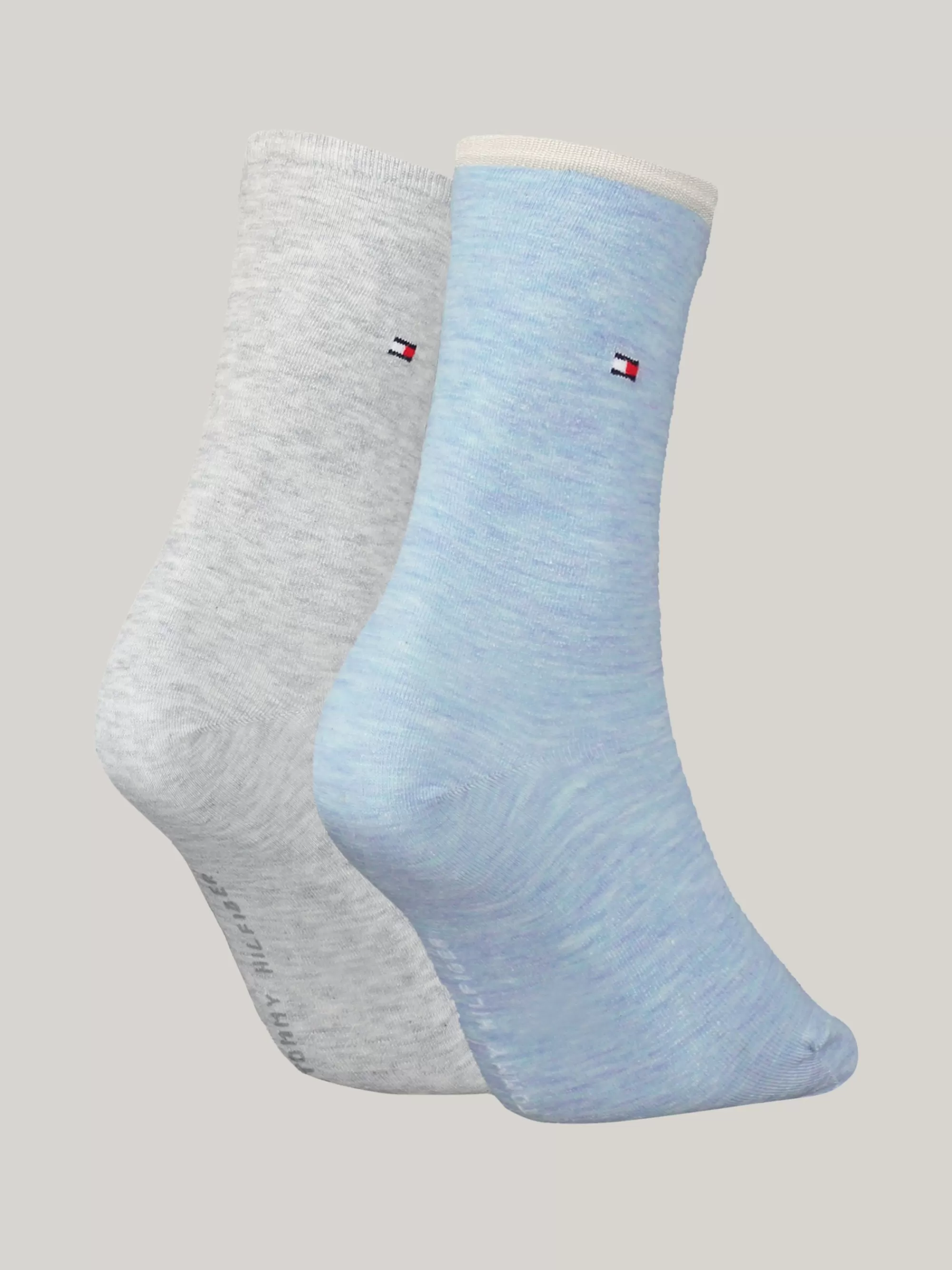 Sokken & Panty's*Tommy Hilfiger Set Van 2 Paar Sokken Met Geborduurde Vlag LIGHT BLUE MELANGE