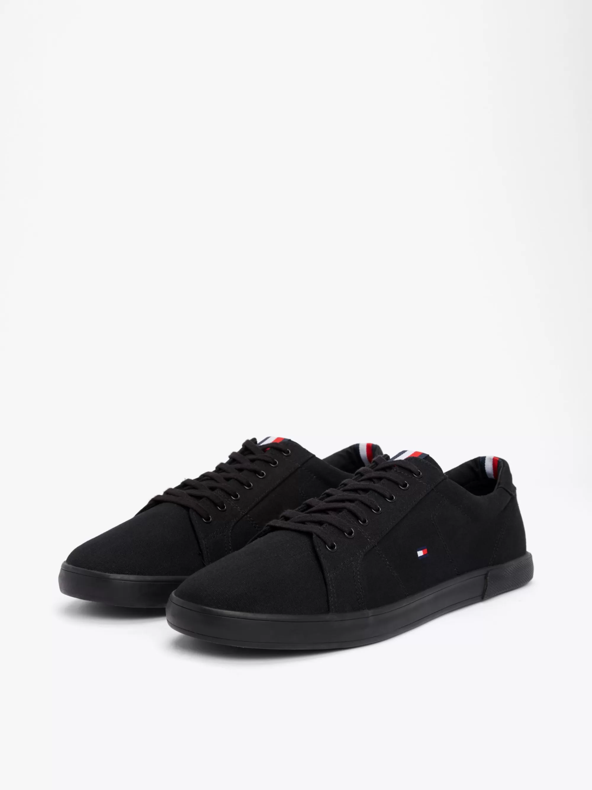 Sneakers*Tommy Hilfiger Sneaker Van Canvas Met Veters BLACK / BLACK