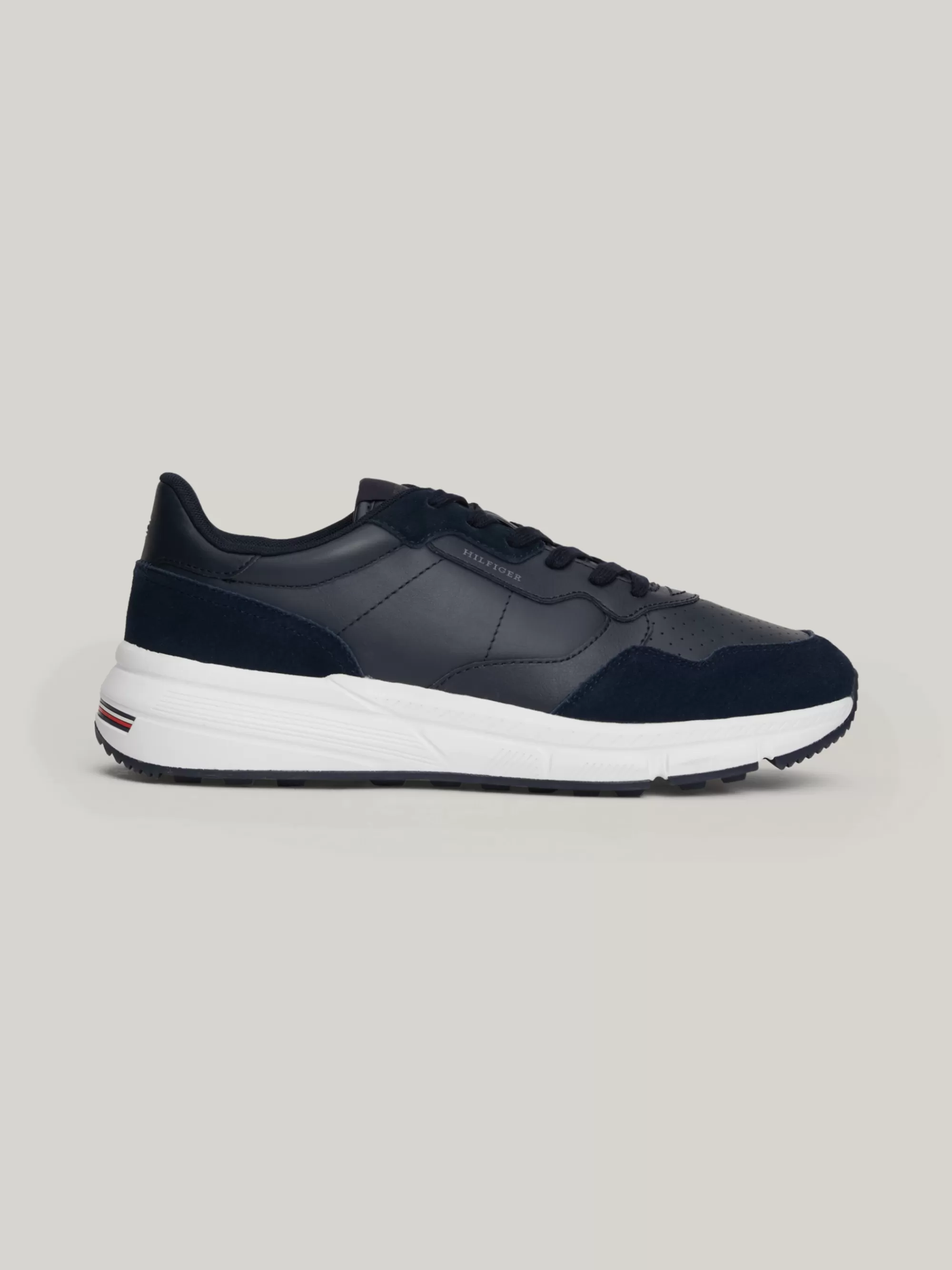 Sneakers*Tommy Hilfiger Suède Sneaker Met Gemengde Texturen DESERT SKY