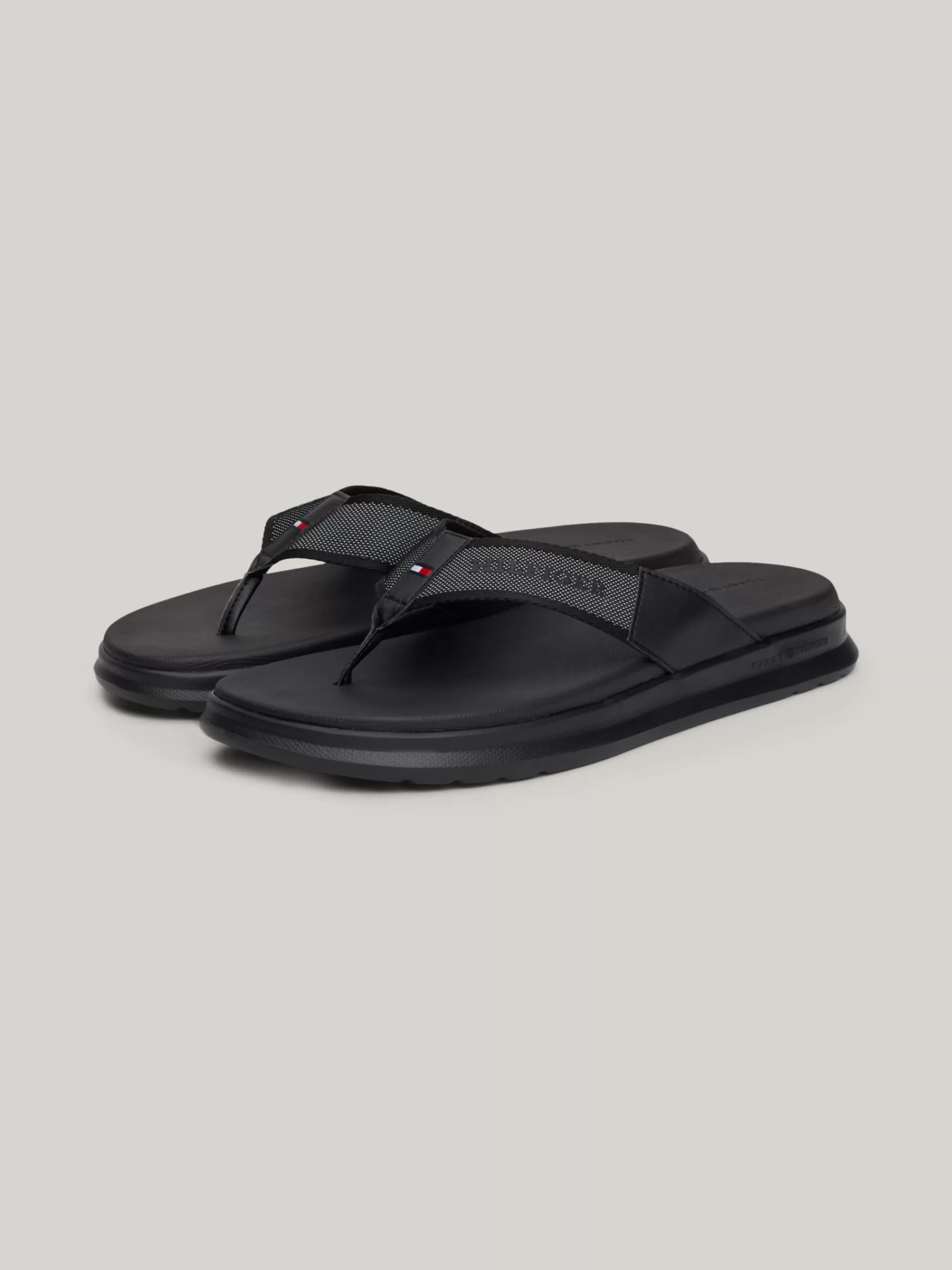 Sandalen & Flip Flops*Tommy Hilfiger Teenslipper Met Logoband BLACK