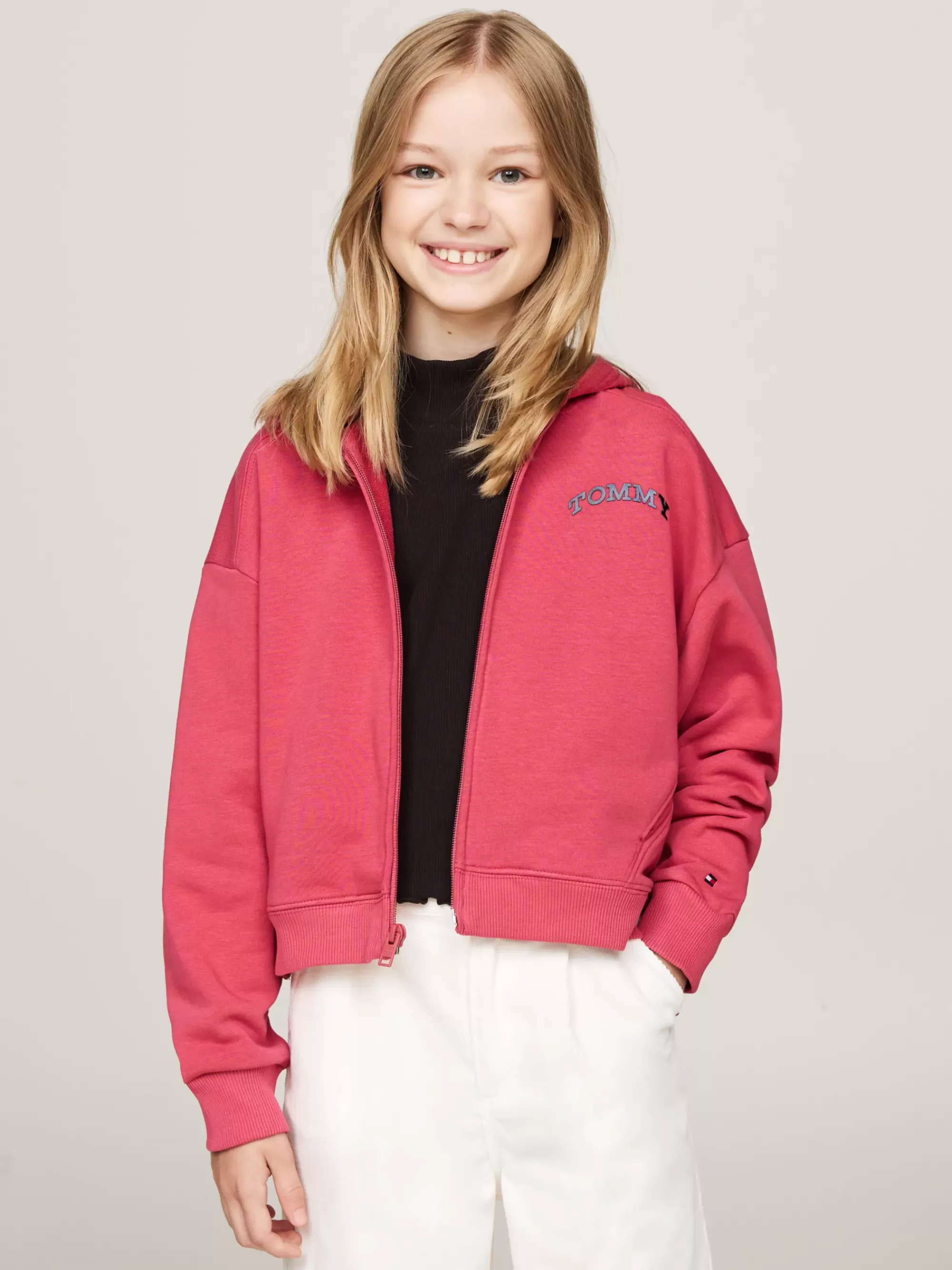 Sweatshirts & Hoodies*Tommy Hilfiger Varsity Hoodie Met Logo Op De Achterkant HERITAGE PINK
